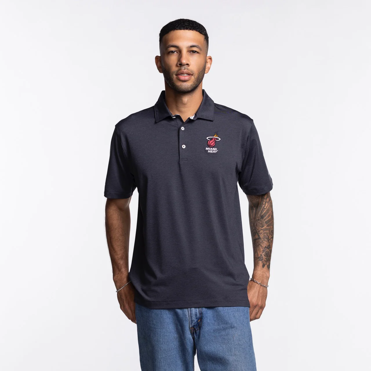 Columbia Miami HEAT Logo Grey Polo
