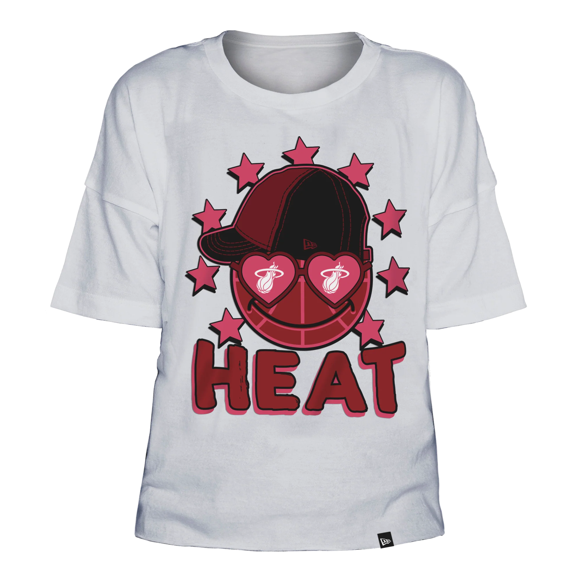 New Era Miami HEAT Girls Smiley Tee