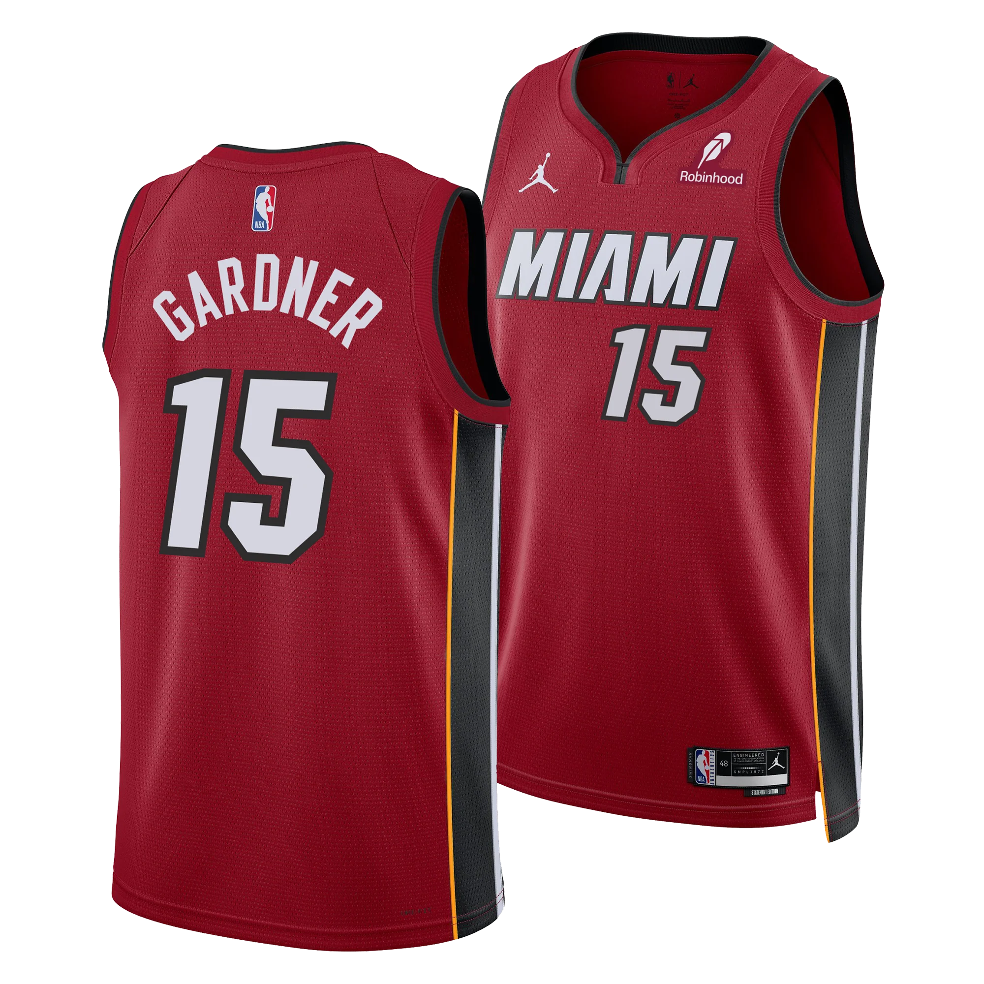 Myron Gardner Nike Jordan Brand Miami HEAT Statement Red Swingman Jersey 3 Myron Gardner Nike Jordan Brand Miami HEAT Statement Red Swingman Jersey