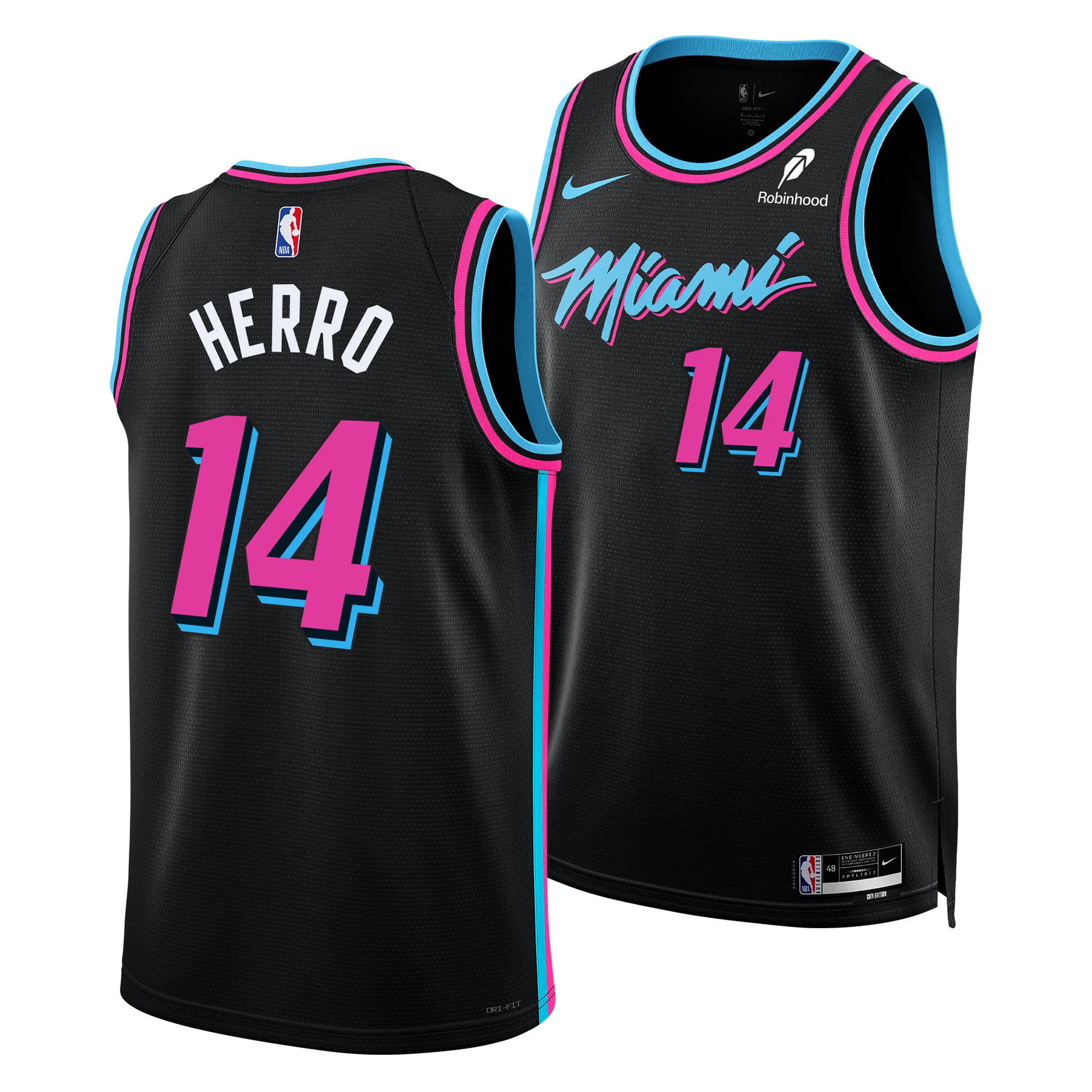 Tyler Herro Nike Original Vice Nights Youth Swingman Jersey 3 Tyler Herro Nike Original Vice Nights Youth Swingman Jersey