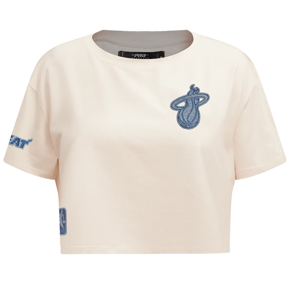 Pro Standard Miami HEAT Women's Denim Boxy Tee
