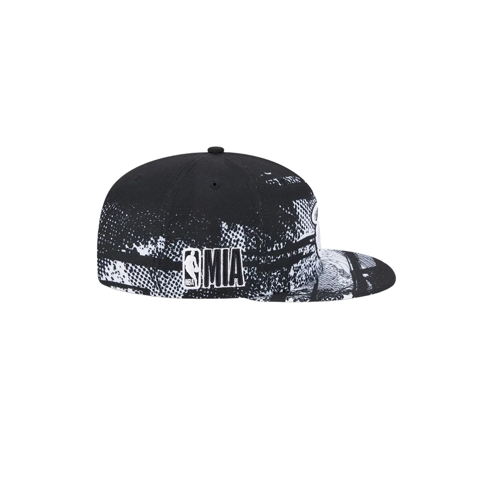 New Era Miami HEAT 2024 Tipoff Black and White Snapback 6 New Era Miami HEAT 2024 Tipoff Black and White Snapback
