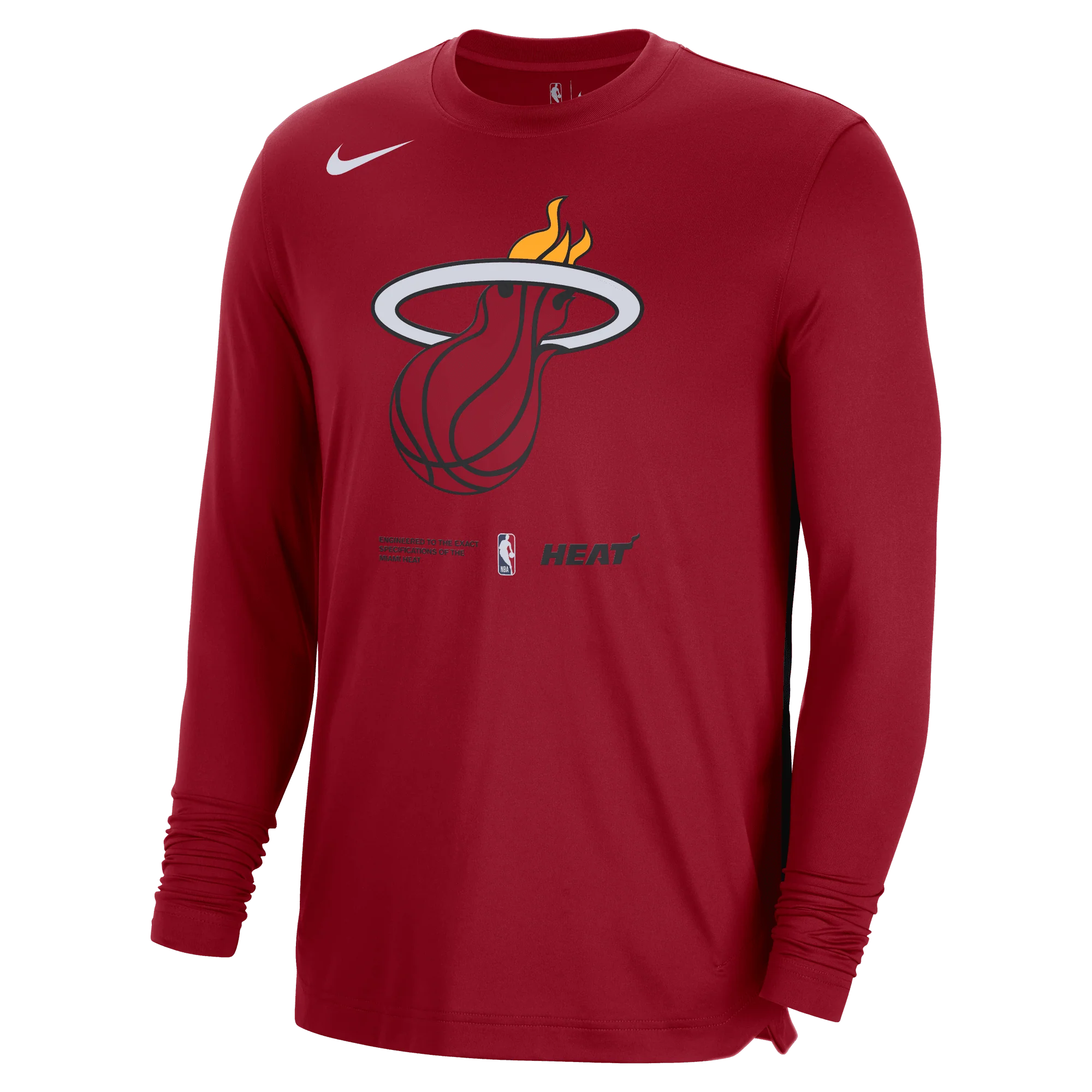 Nike Miami HEAT On-Court 2022 Long Sleeve Tee 1 Nike Miami HEAT On-Court 2022 Long Sleeve Tee