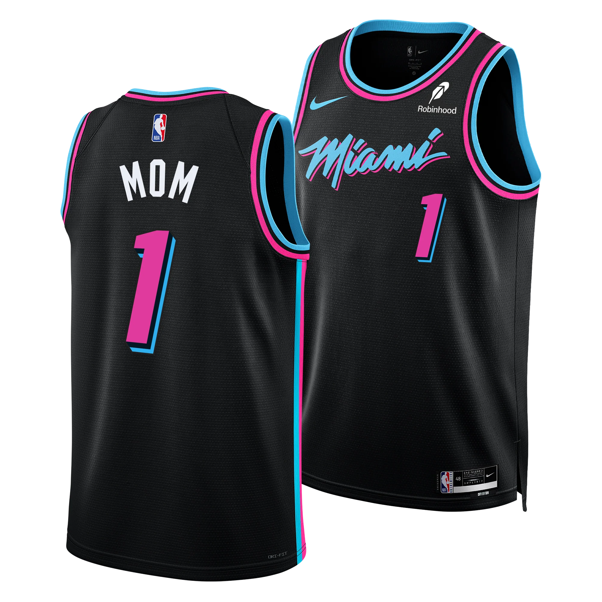 #1 Mom Nike Original Vice Nights Swingman Jersey