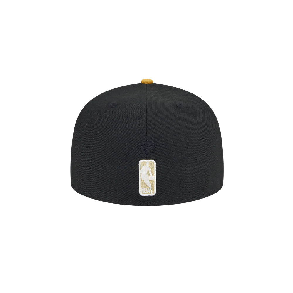 New Era Miami HEAT Black & Gold Fitted Hat 2 New Era Miami HEAT Black & Gold Fitted Hat