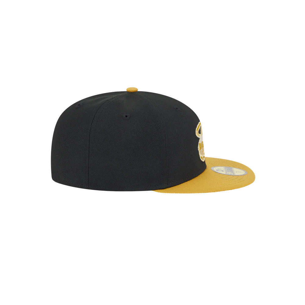 New Era Miami HEAT Black & Gold Fitted Hat 6 New Era Miami HEAT Black & Gold Fitted Hat
