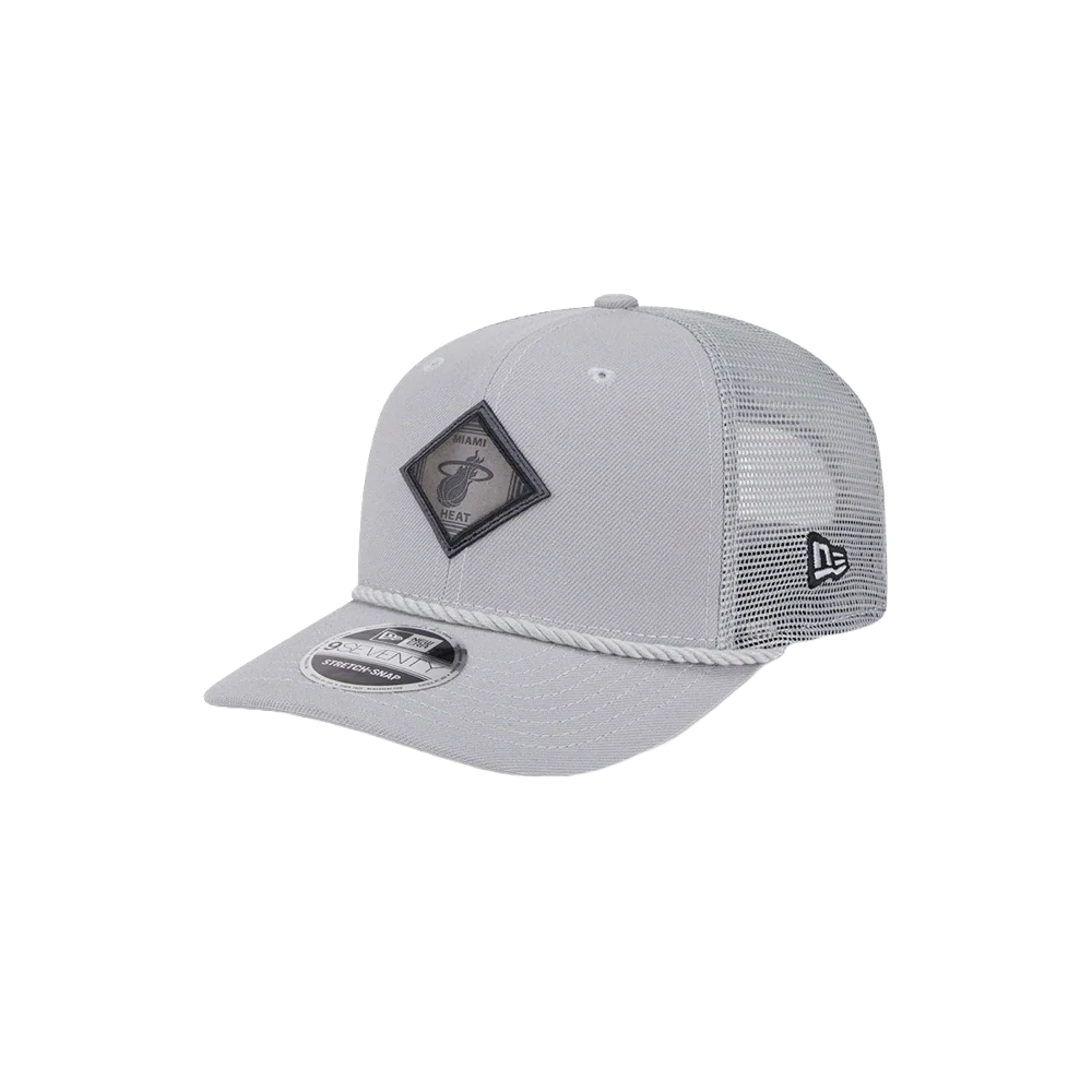 New Era Miami HEAT Leather Logo Stretch Snapback 3 New Era Miami HEAT Leather Logo Stretch Snapback