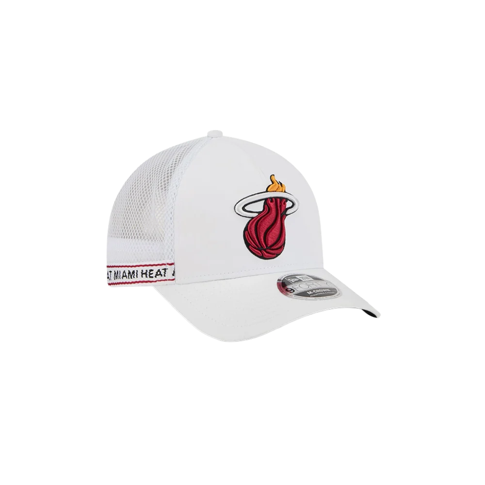 New Era Miami HEAT Logo Adjustable Trucker 5 New Era Miami HEAT Logo Adjustable Trucker