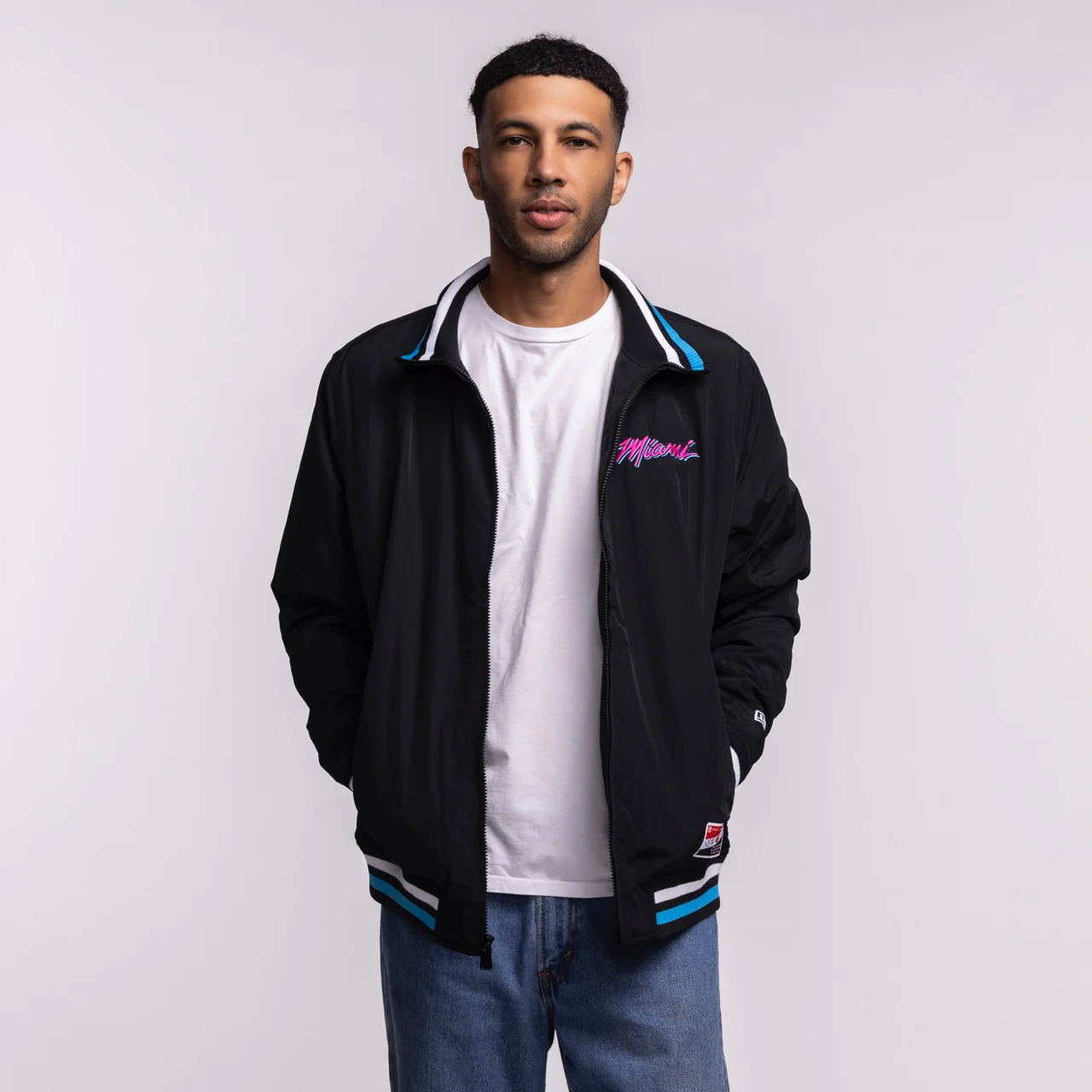 New Era Miami HEAT Original Vice Nights Zip-Up Jacket