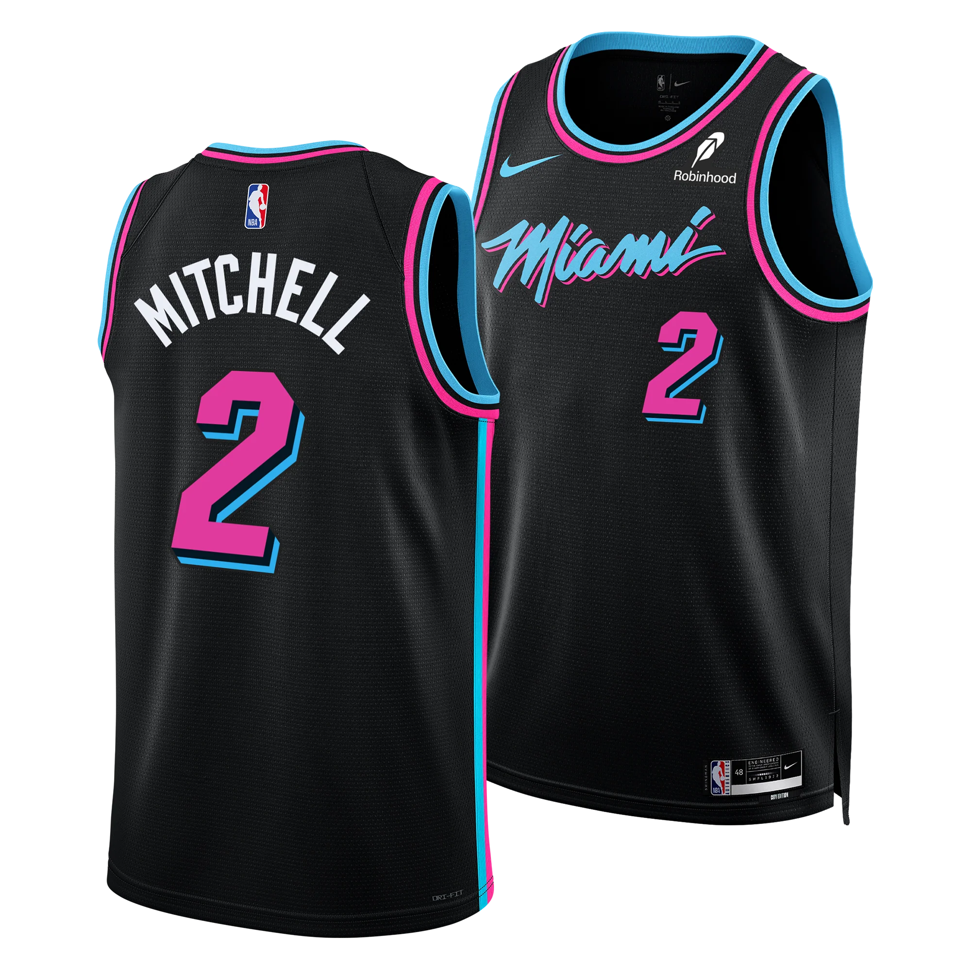 Davion Mitchell Nike Original Vice Nights Youth Swingman Jersey 3 Davion Mitchell Nike Original Vice Nights Youth Swingman Jersey
