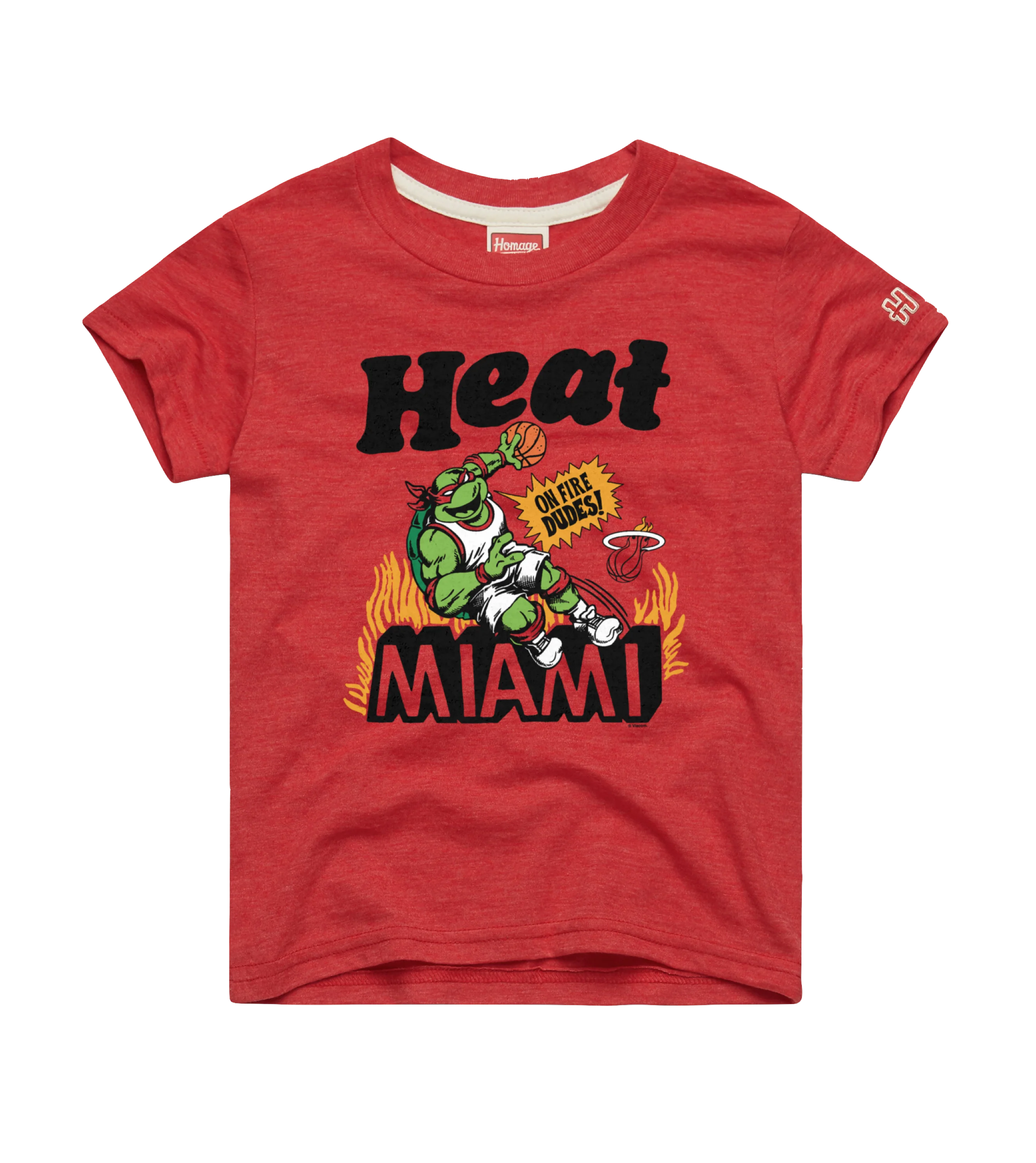 Homage Miami HEAT Youth Red TMNT Tee