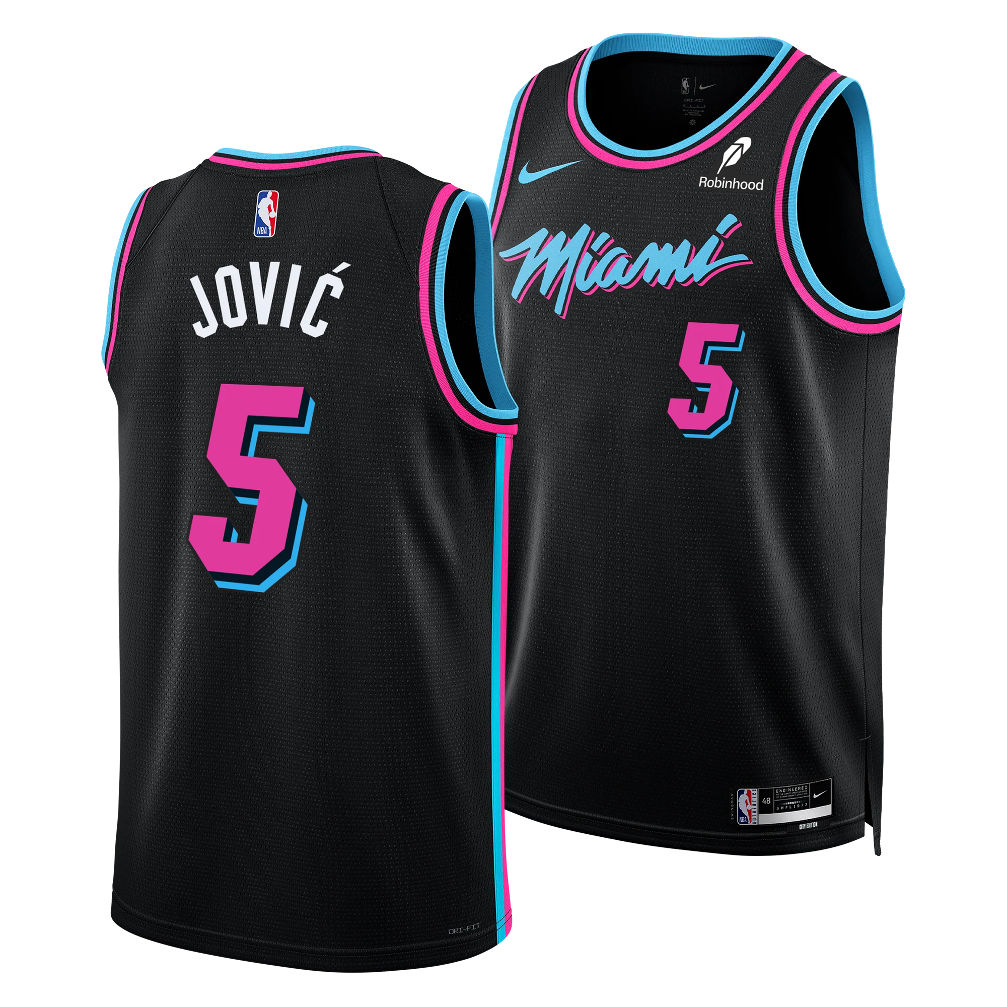 Nikola Jović Nike Original Vice Nights Youth Swingman Jersey 3 Nikola Jović Nike Original Vice Nights Youth Swingman Jersey