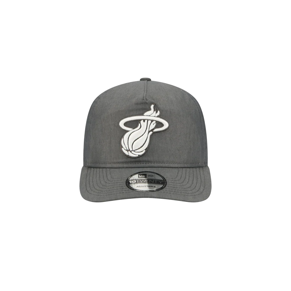 New Era Miami HEAT Nylon Grey Snapback