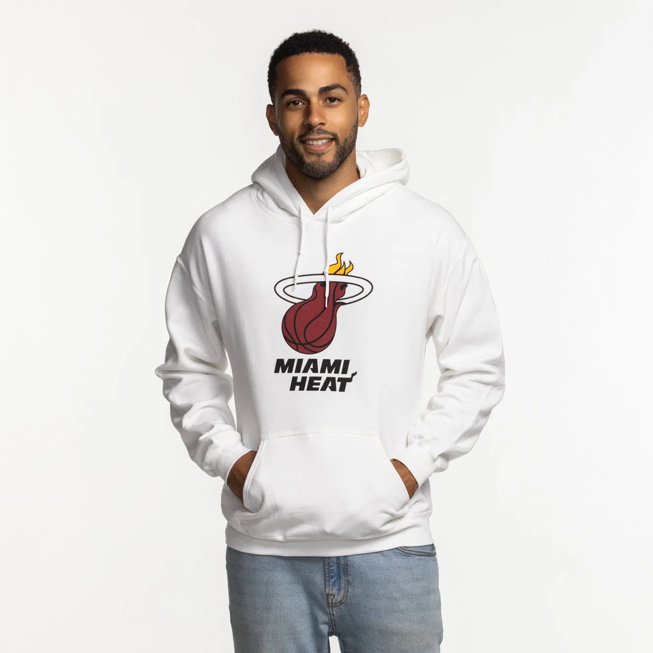 Miami HEAT Logo White Hoodie
