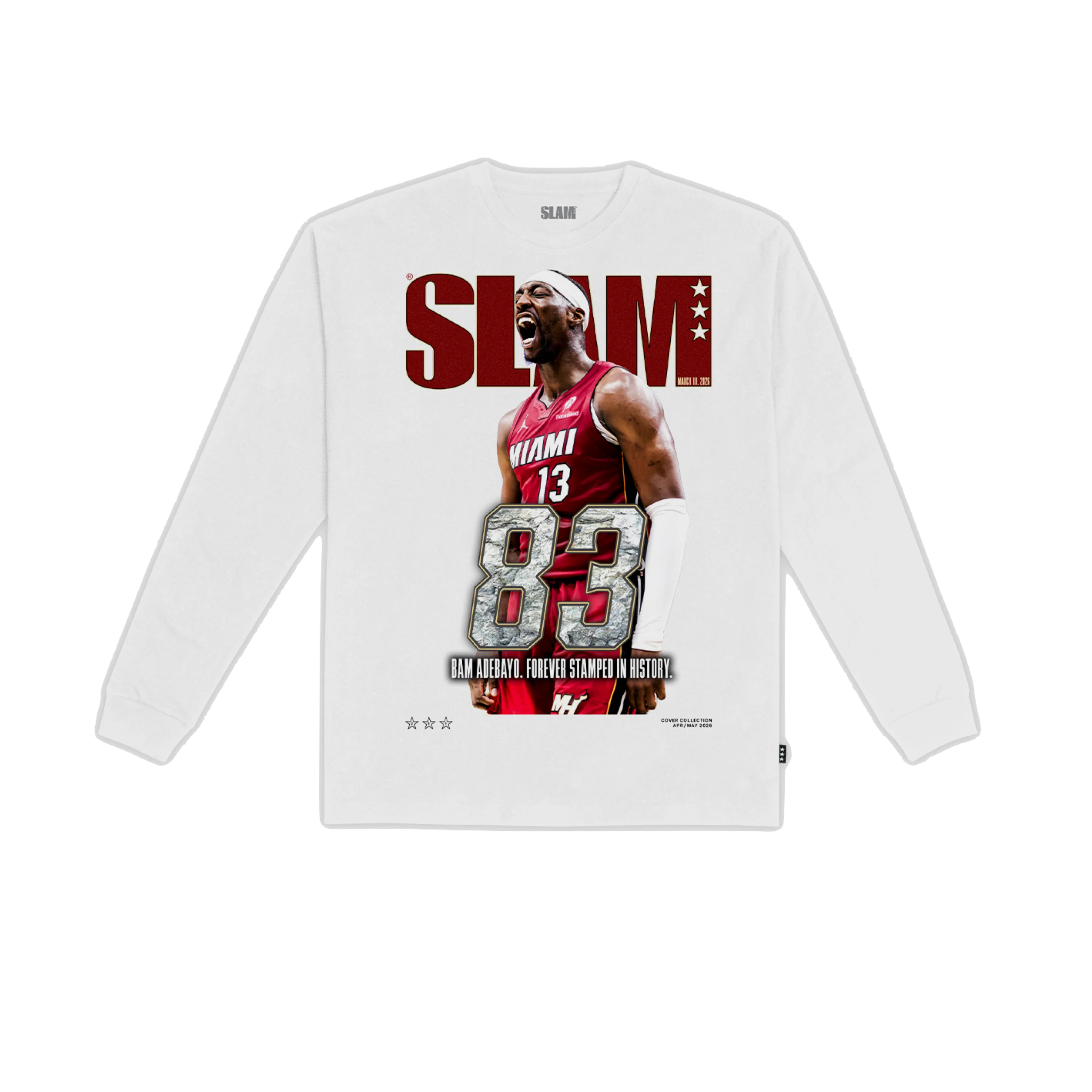 Bam Adebayo SLAM Cover Long Sleeve Tee