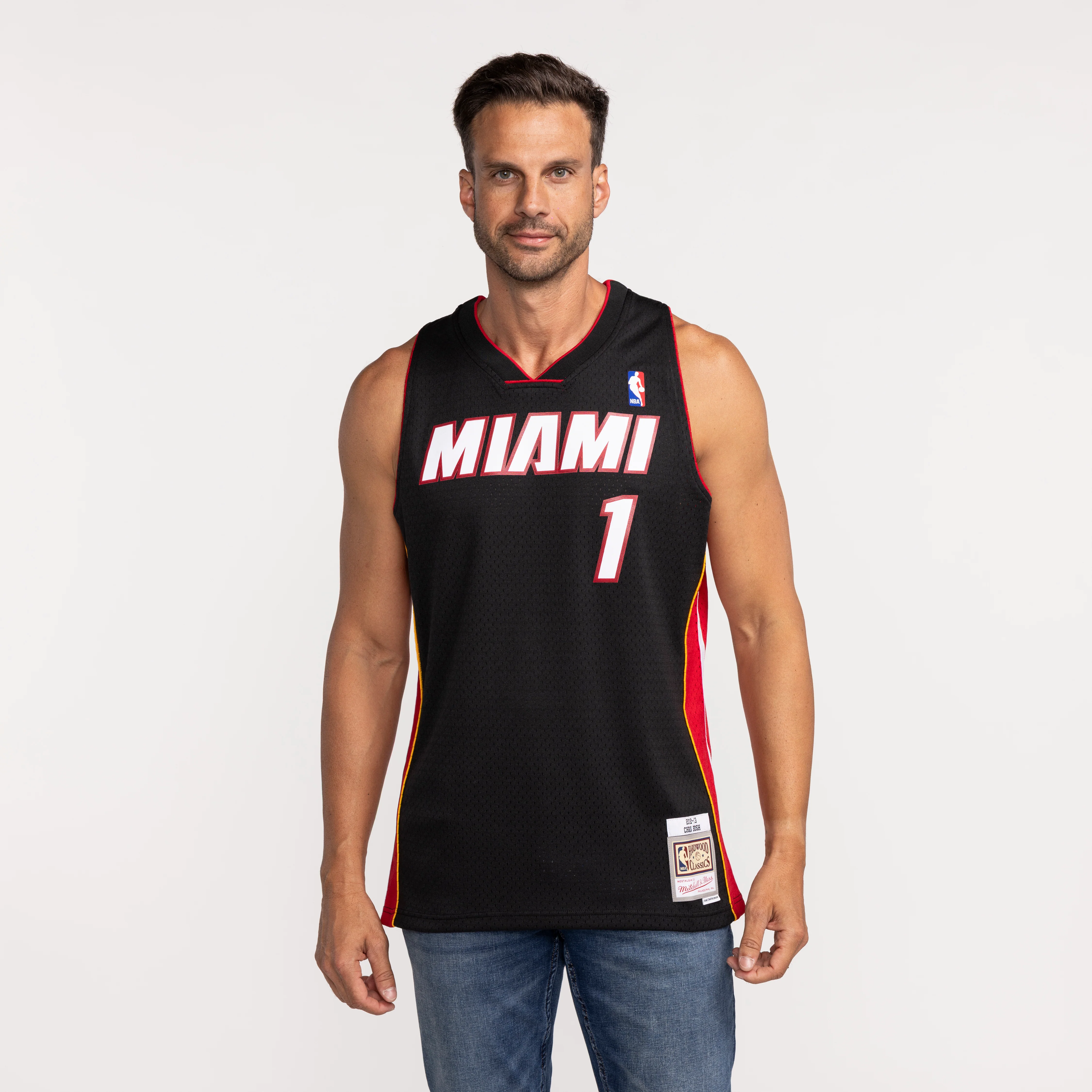 Chris Bosh Mitchell & Ness Miami HEAT 2012-13 Swingman Jersey 1 Chris Bosh Mitchell & Ness Miami HEAT 2012-13 Swingman Jersey