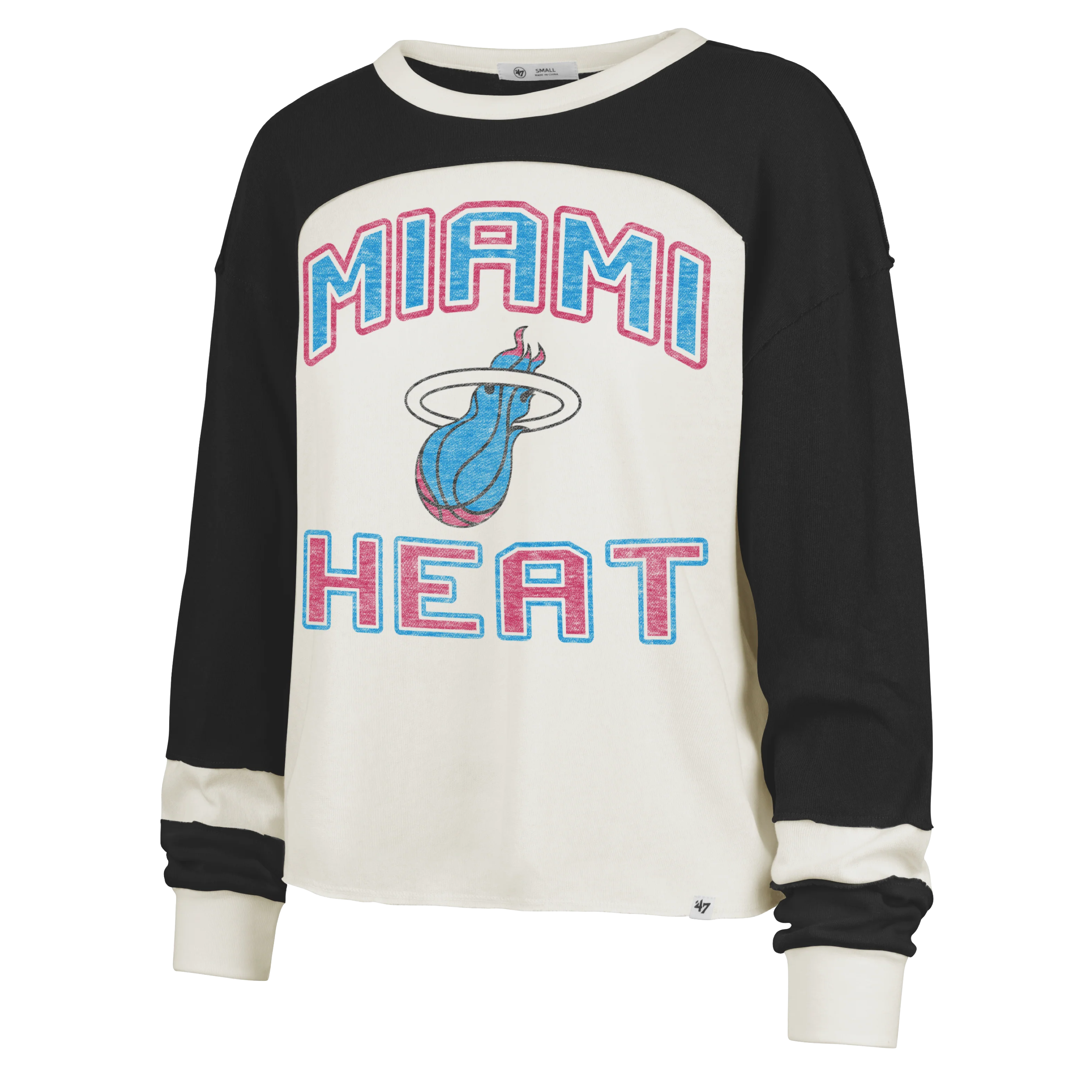 '47 Brand Miami HEAT Original Vice Women's Long Sleeve Tee 5 '47 Brand Miami HEAT Original Vice Women's Long Sleeve Tee