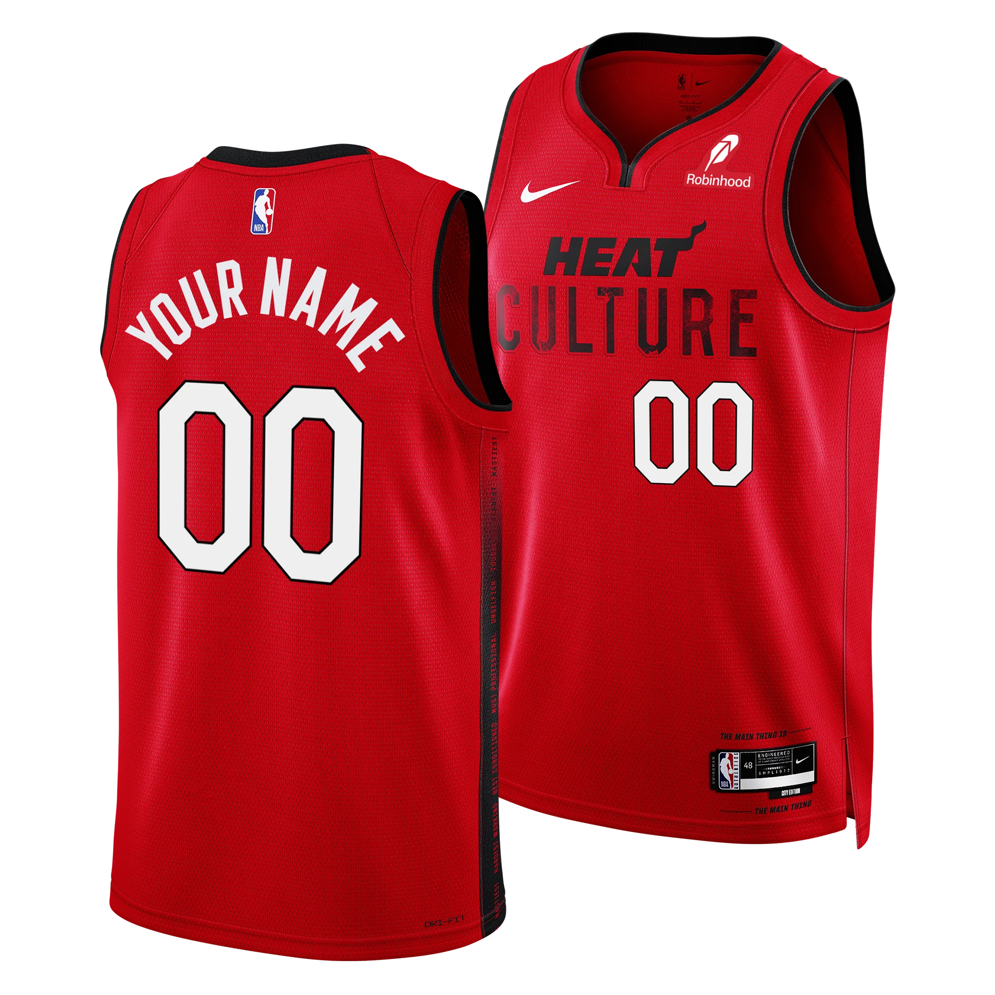 Personalized Nike HEAT Culture: Blood Red Swingman Jersey