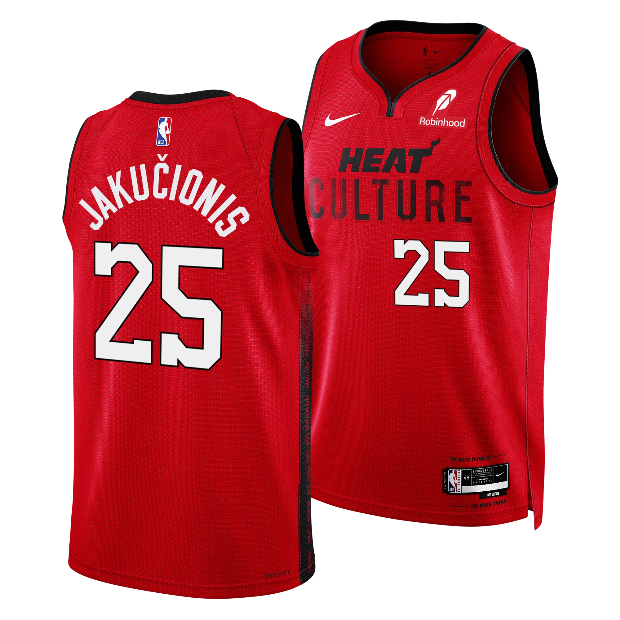 Kasparas Jakučionis Nike HEAT Culture: Blood Red Swingman Jersey 3 Kasparas Jakučionis Nike HEAT Culture: Blood Red Swingman Jersey