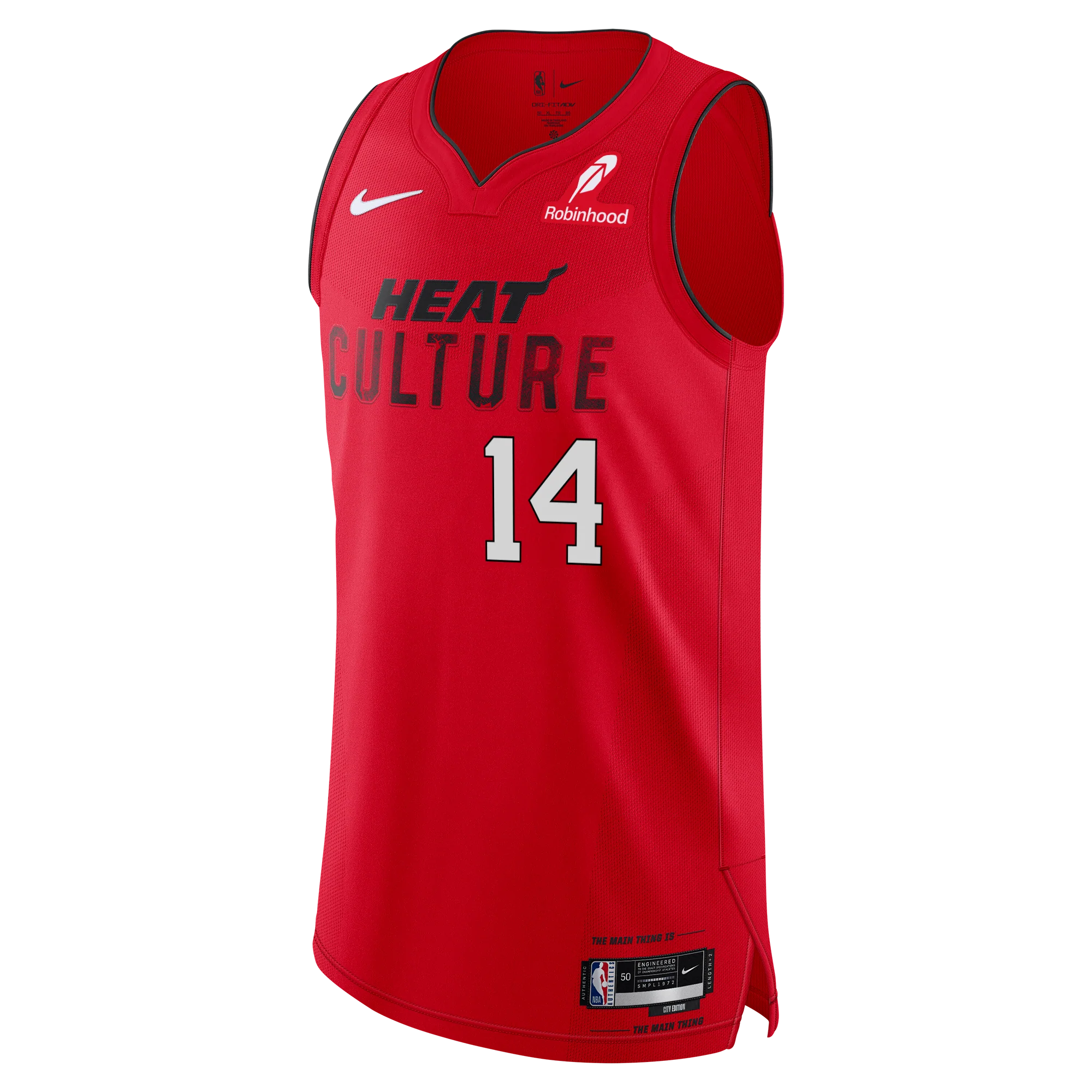 Tyler Herro Nike HEAT Culture: Blood Red Authentic Jersey