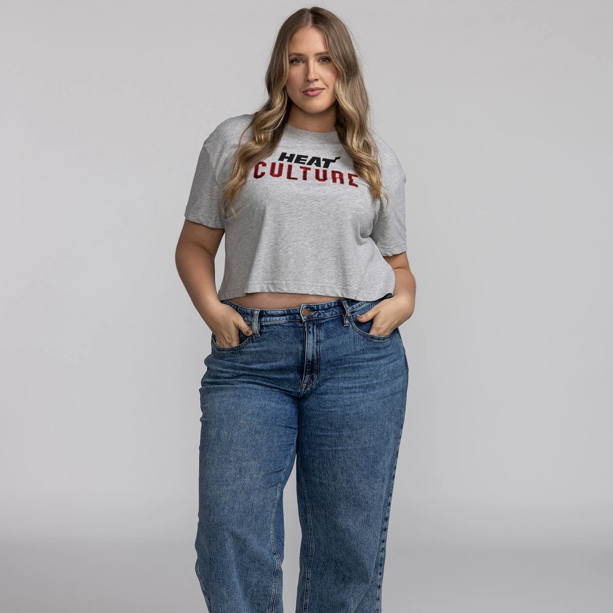 Nike HEAT Culture: Blood Red Grey Women's Crop Tee 1 Nike HEAT Culture: Blood Red Grey Women's Crop Tee
