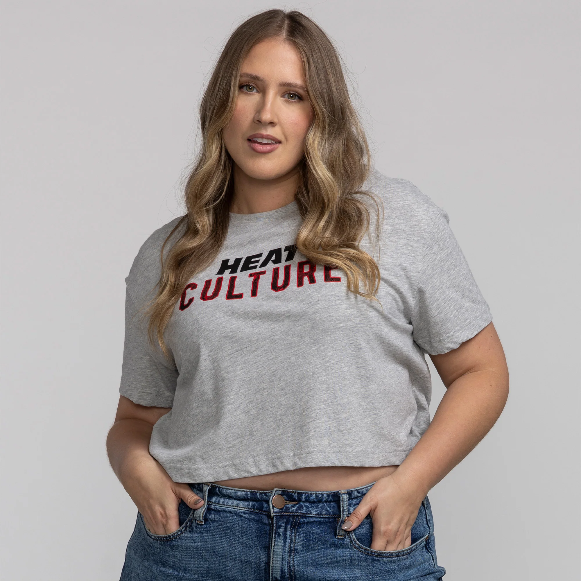 Nike HEAT Culture: Blood Red Grey Women's Crop Tee 2 Nike HEAT Culture: Blood Red Grey Women's Crop Tee