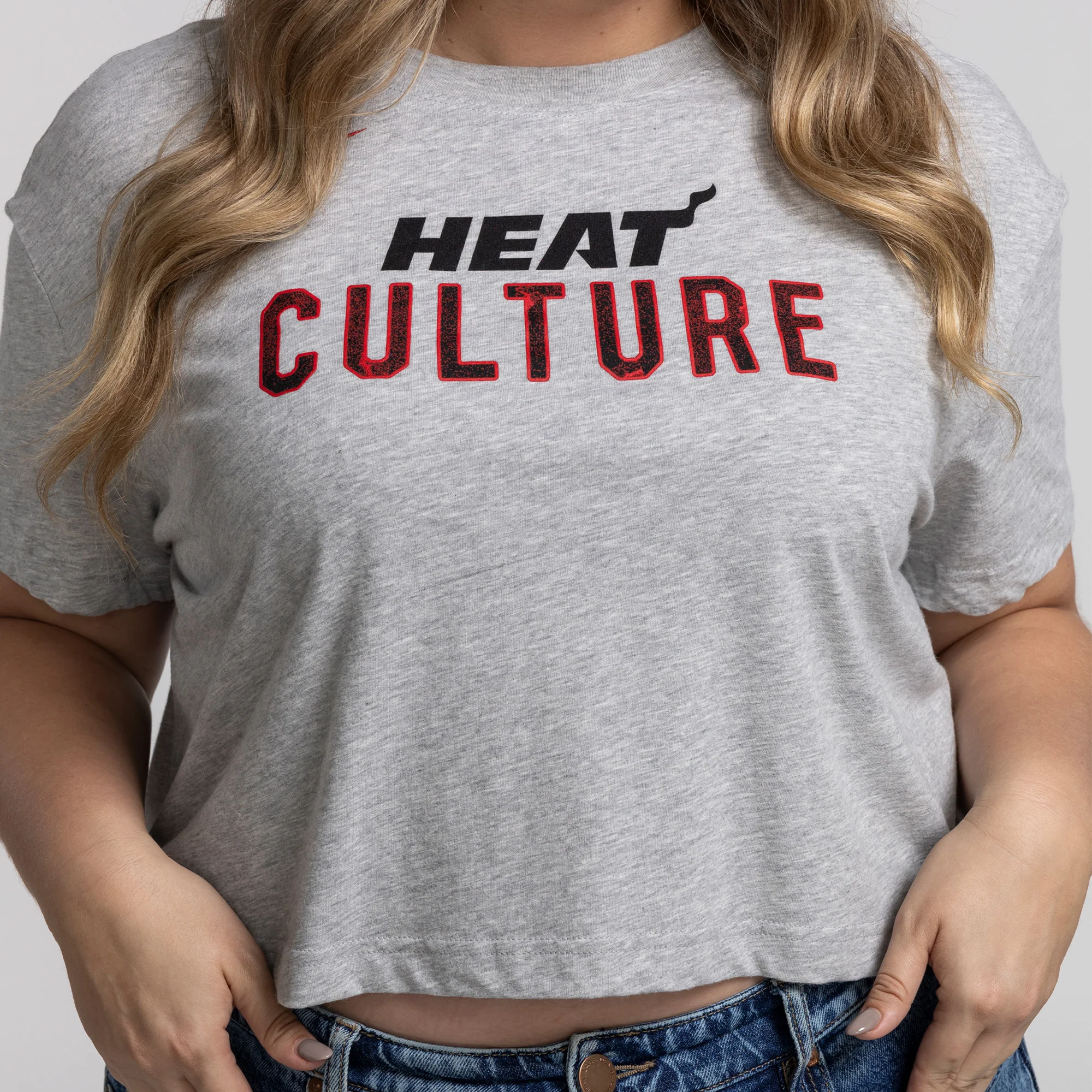 Nike HEAT Culture: Blood Red Grey Women's Crop Tee 3 Nike HEAT Culture: Blood Red Grey Women's Crop Tee