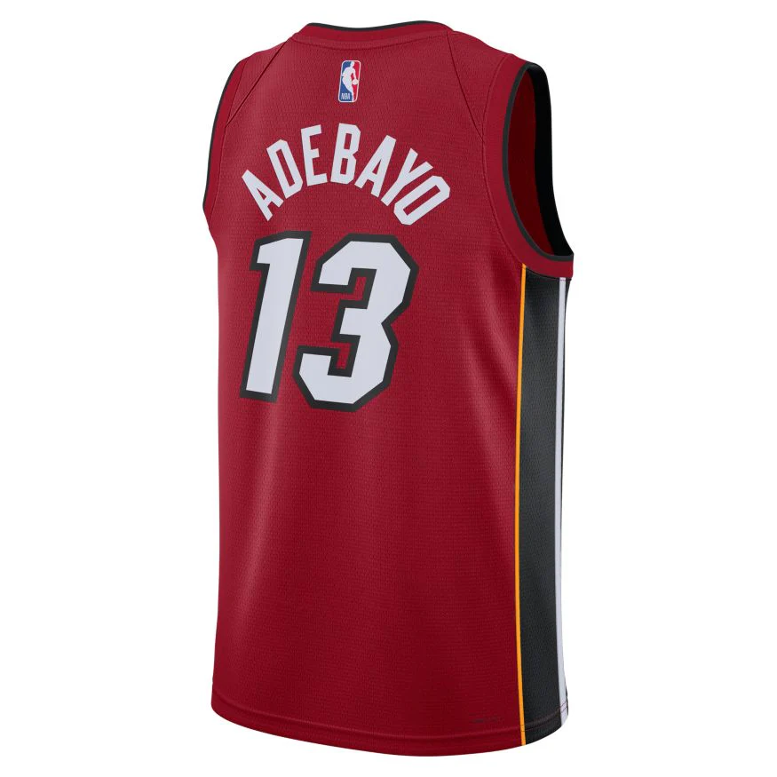 Bam Adebayo Nike Jordan Brand Miami HEAT Statement Red Swingman Jersey 2 Bam Adebayo Nike Jordan Brand Miami HEAT Statement Red Swingman Jersey