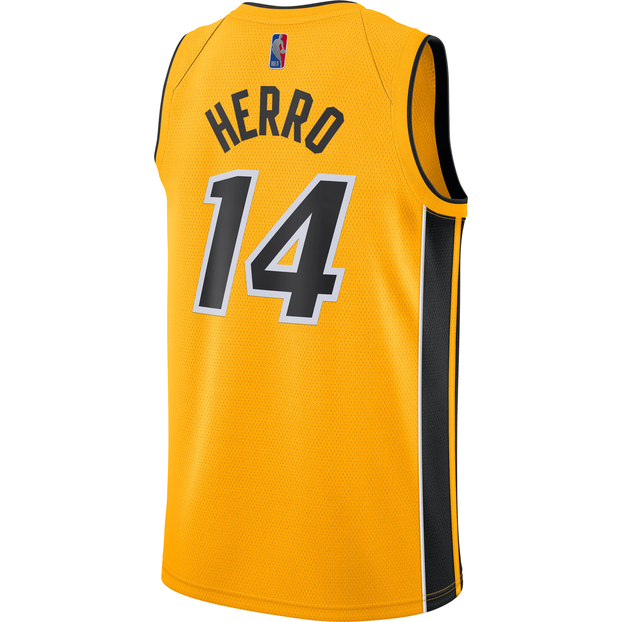 Tyler Herro Nike Trophy Gold Swingman Jersey 2 Tyler Herro Nike Trophy Gold Swingman Jersey