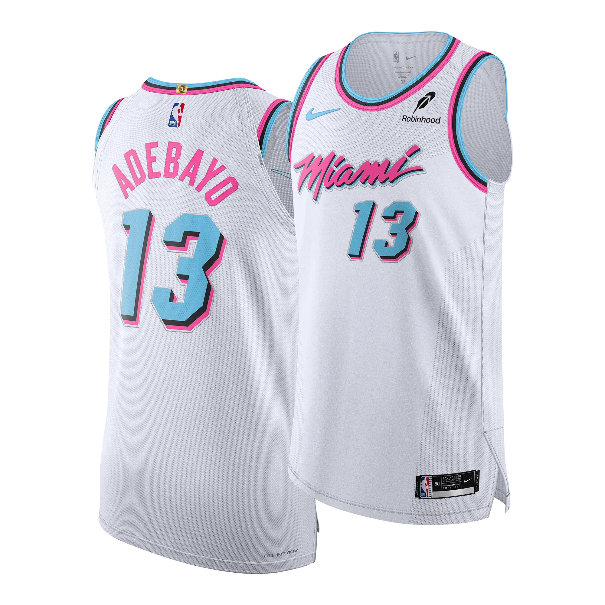 Bam Adebayo Nike Original Vice Authentic Jersey 3 Bam Adebayo Nike Original Vice Authentic Jersey