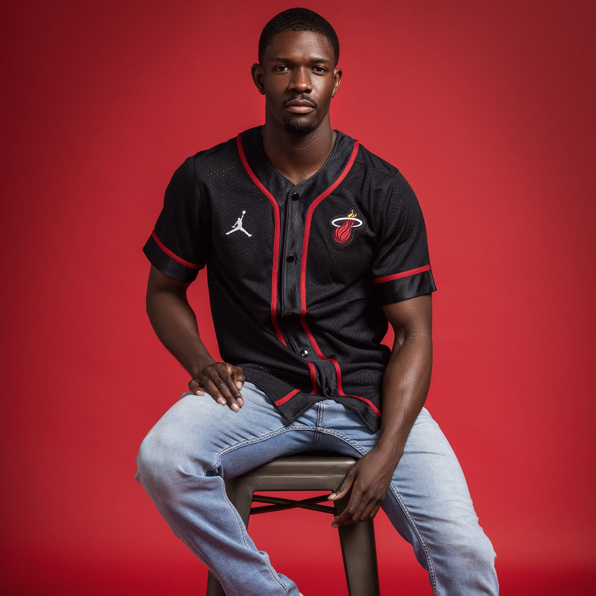 Jordan Brand Miami HEAT Baseball Jersey 6 Jordan Brand Miami HEAT Baseball Jersey