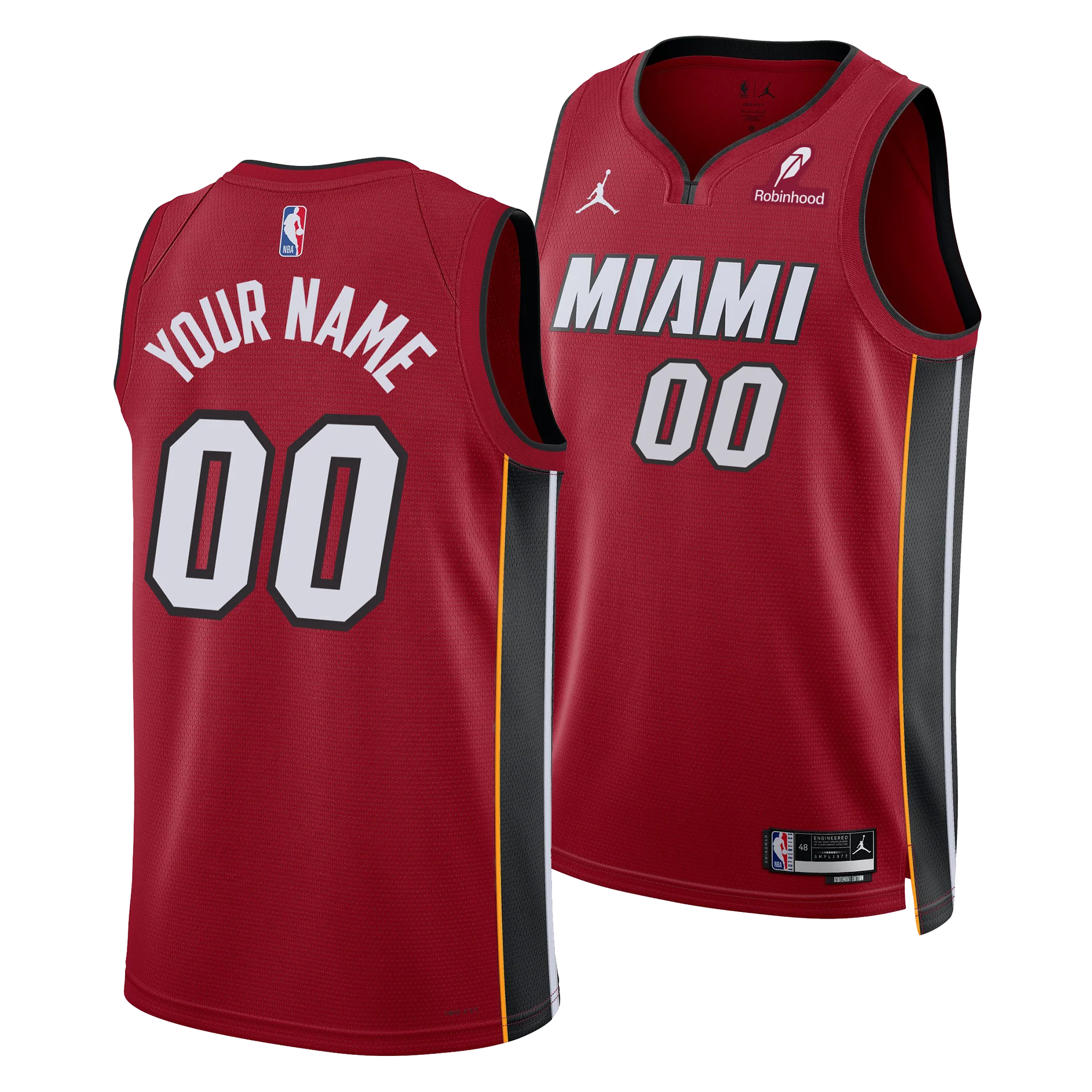 Personalized Nike Jordan Brand Miami HEAT Statement Red Swingman Youth Jersey