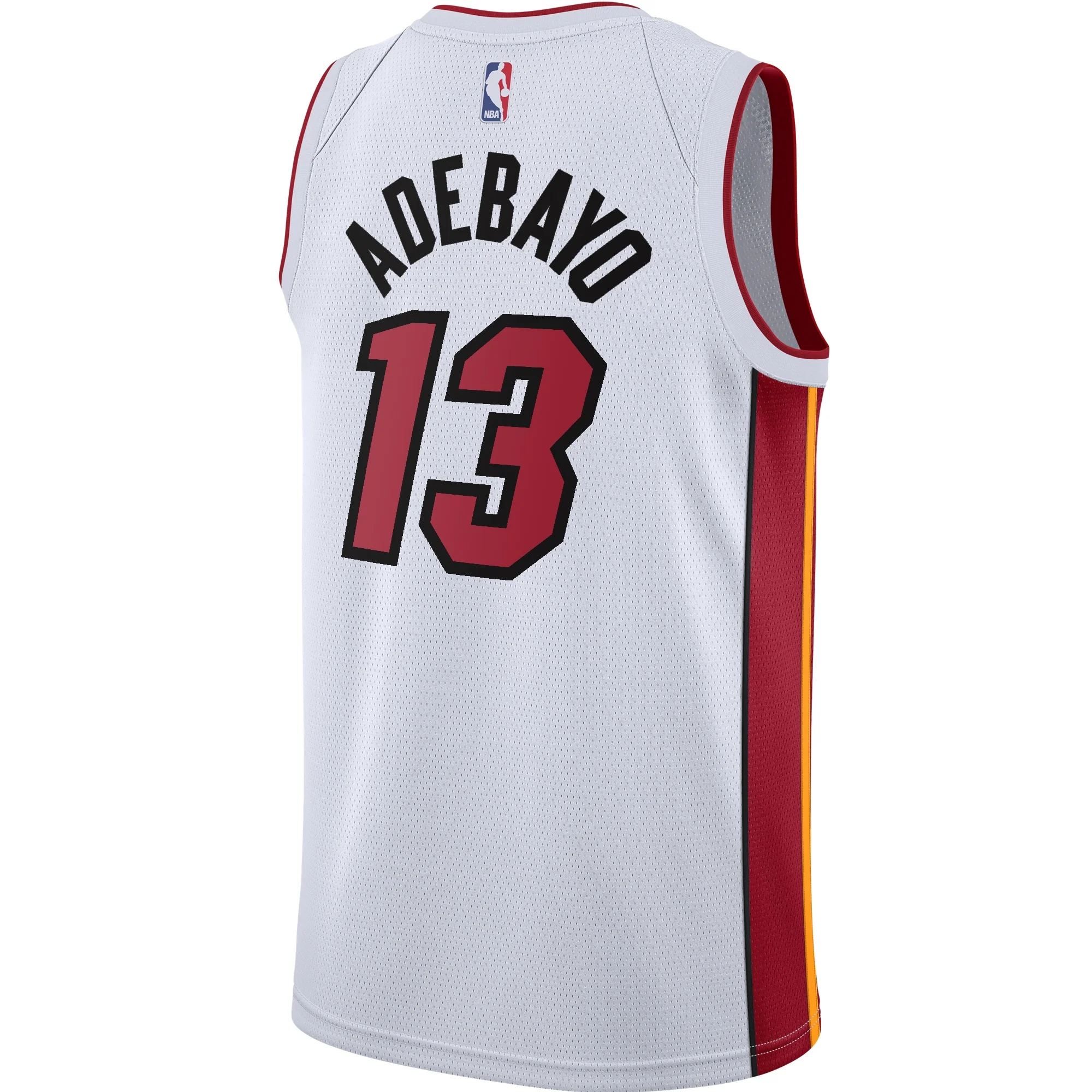 Bam Adebayo Nike Miami HEAT Youth Association White Swingman Jersey 2 Bam Adebayo Nike Miami HEAT Youth Association White Swingman Jersey