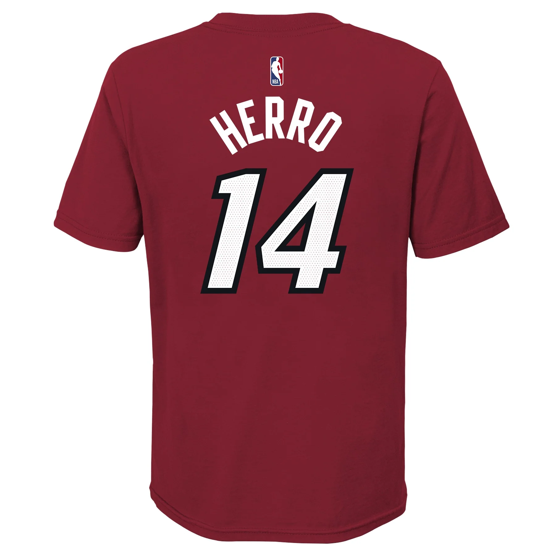 Tyler Herro Nike Jordan Brand Statement Red Name & Number Youth Tee 2 Tyler Herro Nike Jordan Brand Statement Red Name & Number Youth Tee