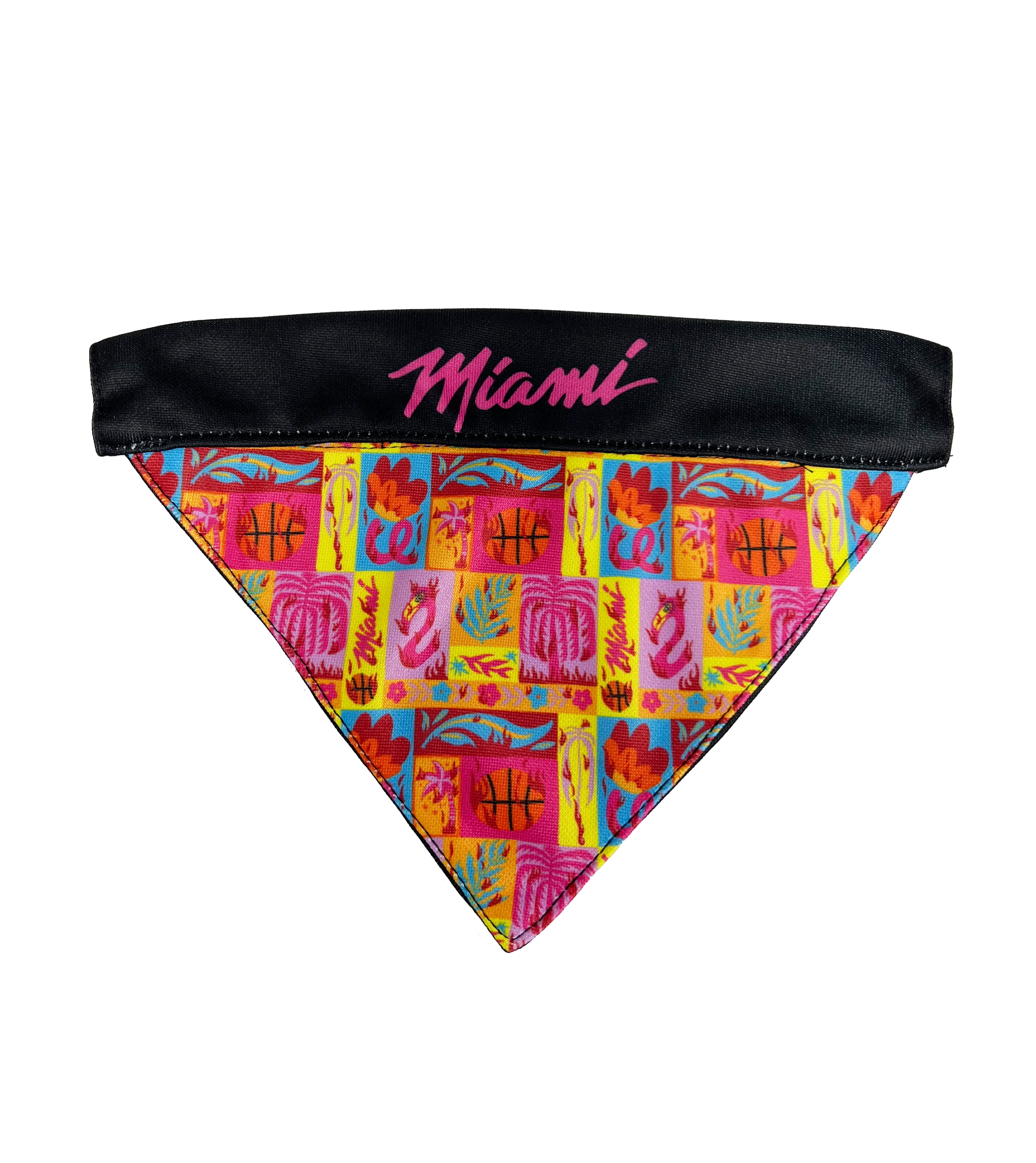 Miami HEAT Original Vice Reversible Pet Bandana 2 Miami HEAT Original Vice Reversible Pet Bandana