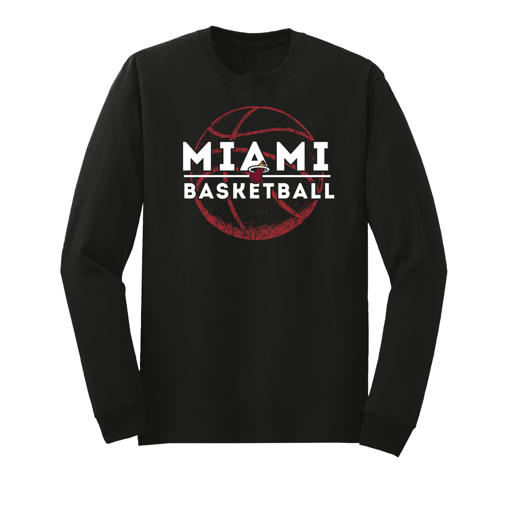 Miami HEAT Basketball Long Sleeve Black Tee