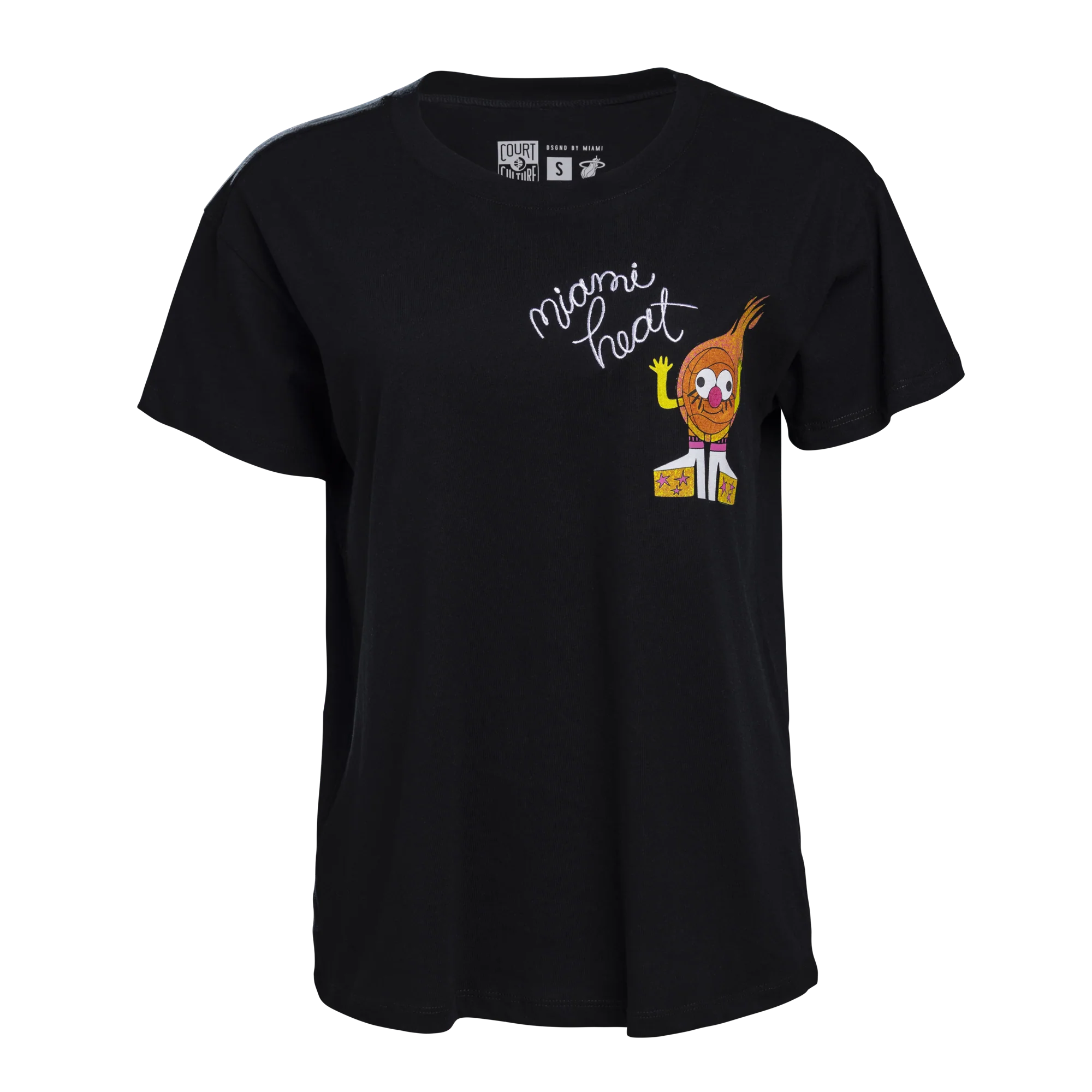 Court Culture Embroidered HEAT in Heels Women's Boxy Tee 1 Court Culture Embroidered HEAT in Heels Women's Boxy Tee