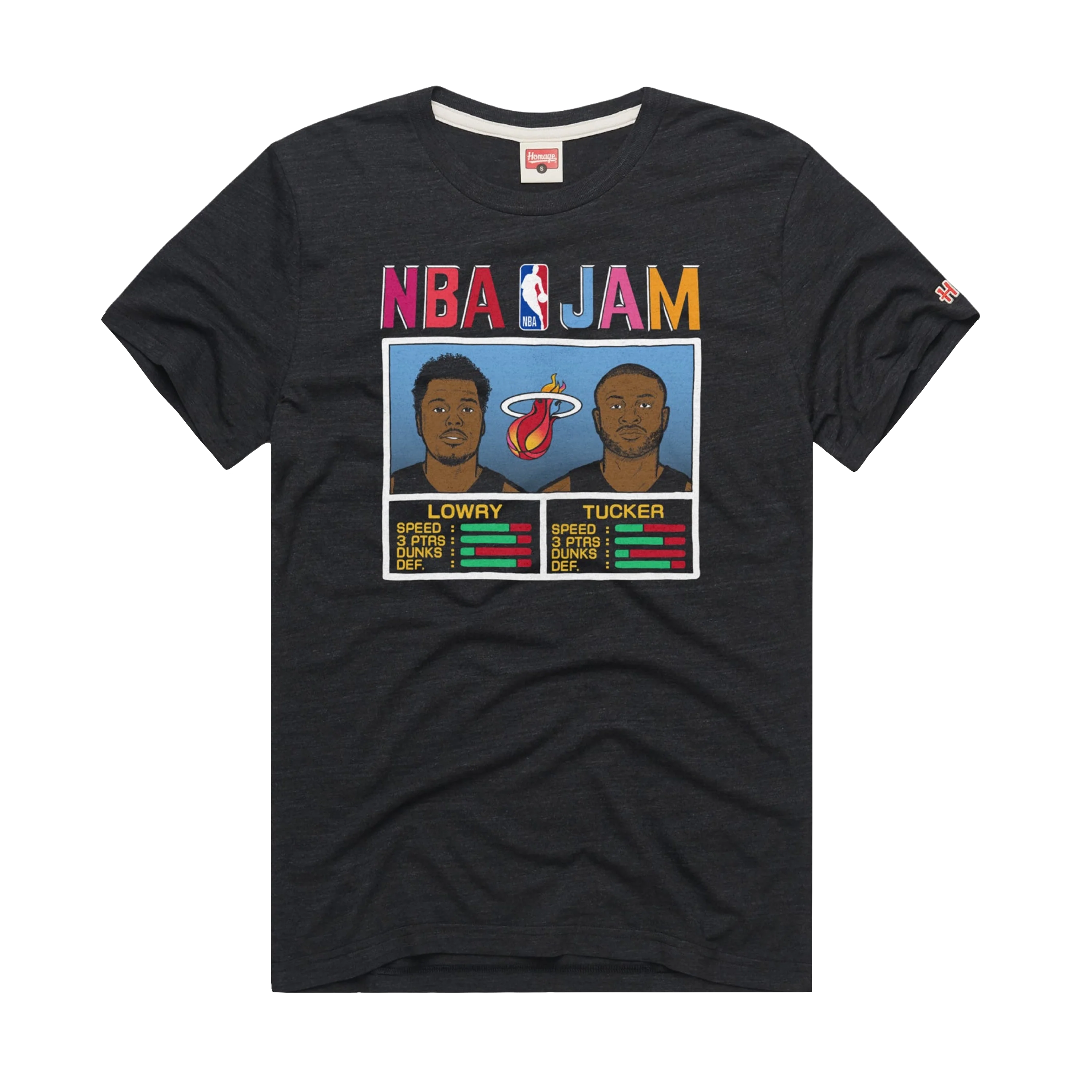 Homage Miami HEAT Mashup Kyle Lowry & P.J. Tucker NBA Jam Tee