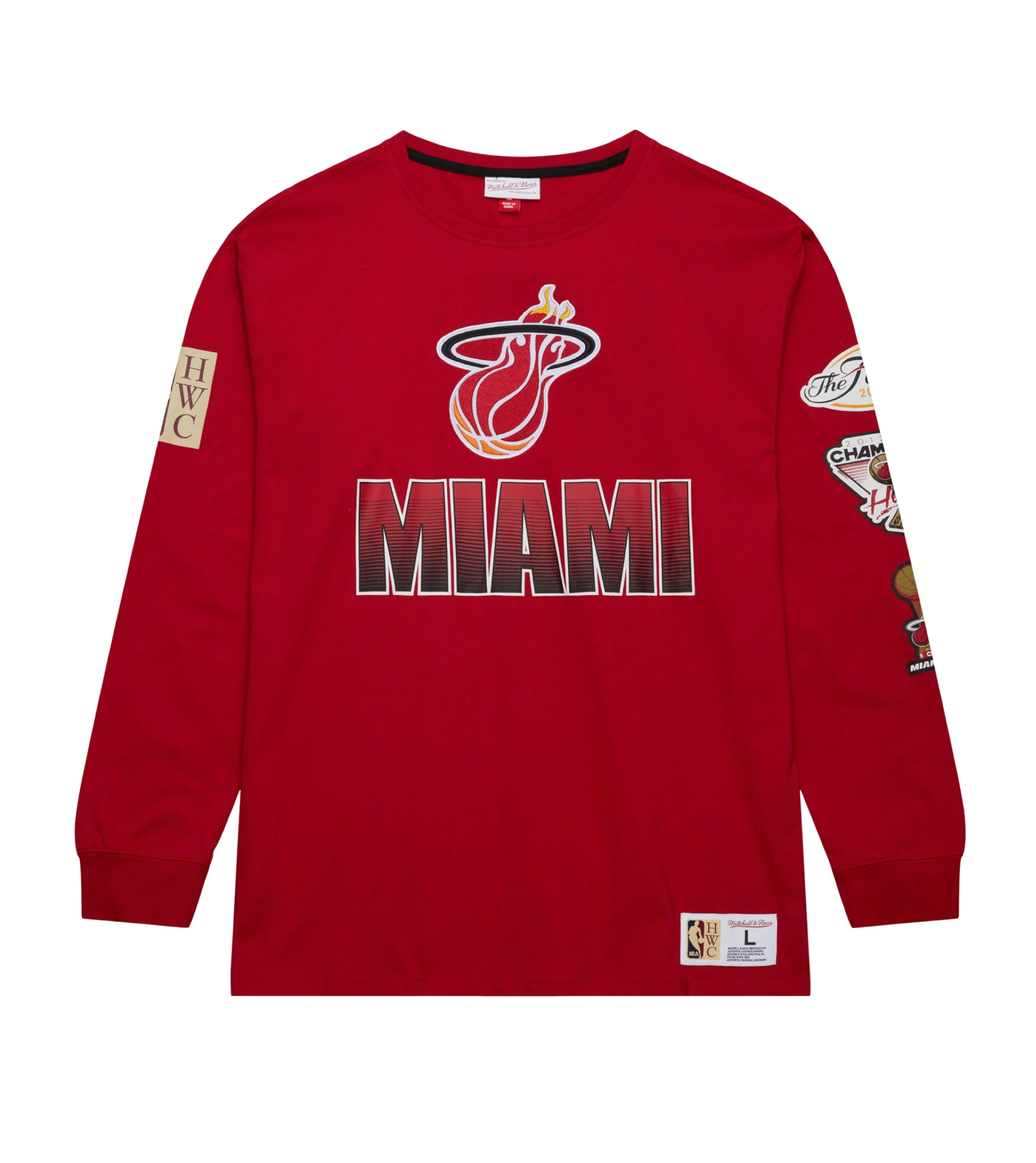 Mitchell & Ness Miami HEAT Allover Vintage Long Sleeve Tee 8 Mitchell & Ness Miami HEAT Allover Vintage Long Sleeve Tee