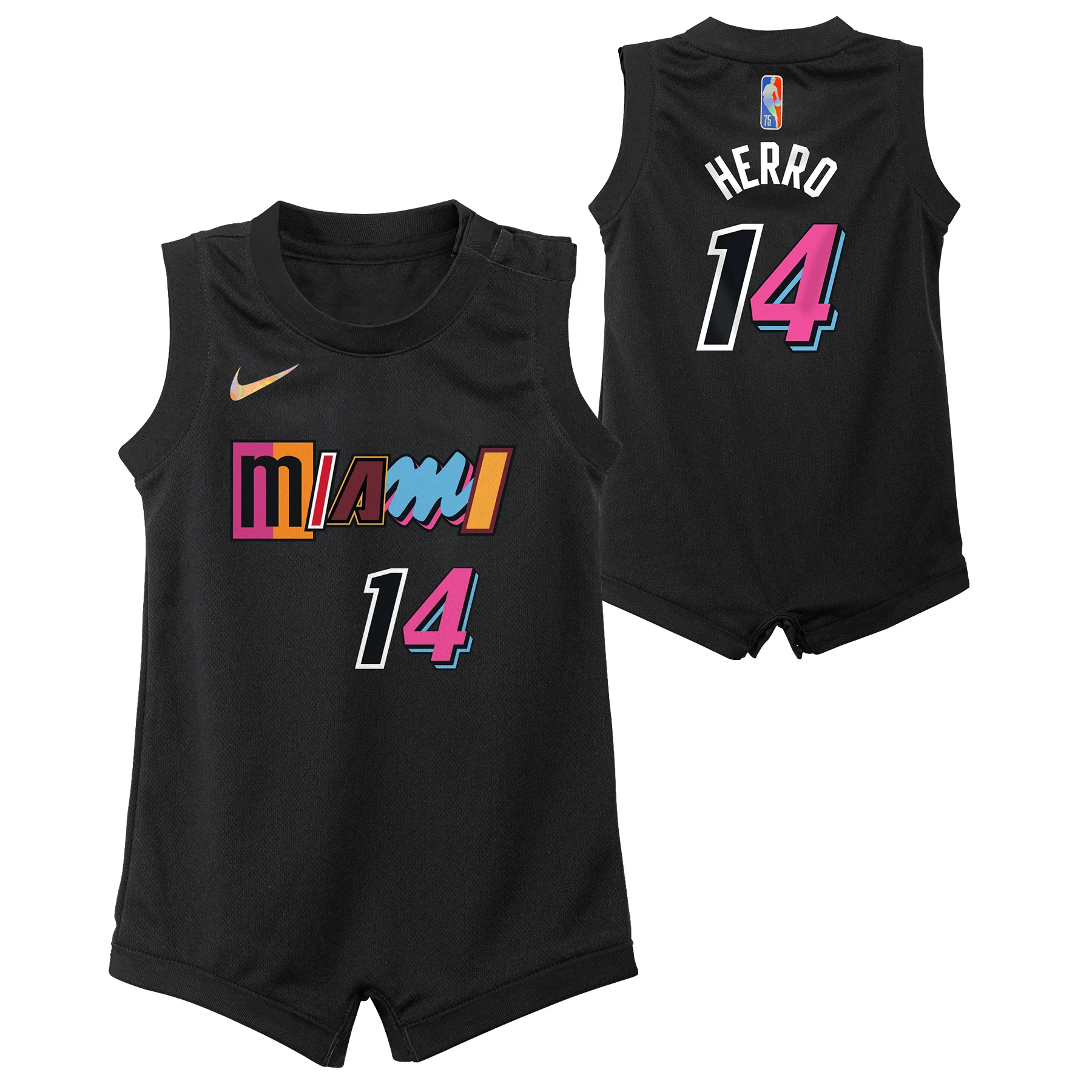 Tyler Herro Nike Miami HEAT Mashup Onesie Jersey 3 Tyler Herro Nike Miami HEAT Mashup Onesie Jersey