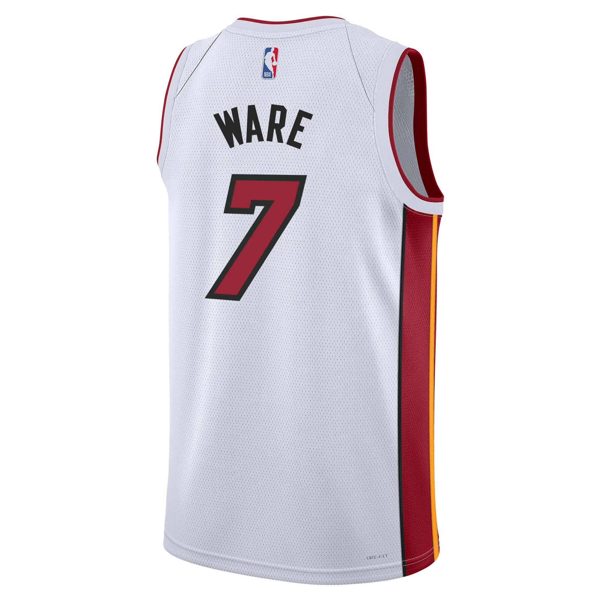 Kel'el Ware Nike Miami HEAT Association White Swingman Jersey 2 Kel'el Ware Nike Miami HEAT Association White Swingman Jersey