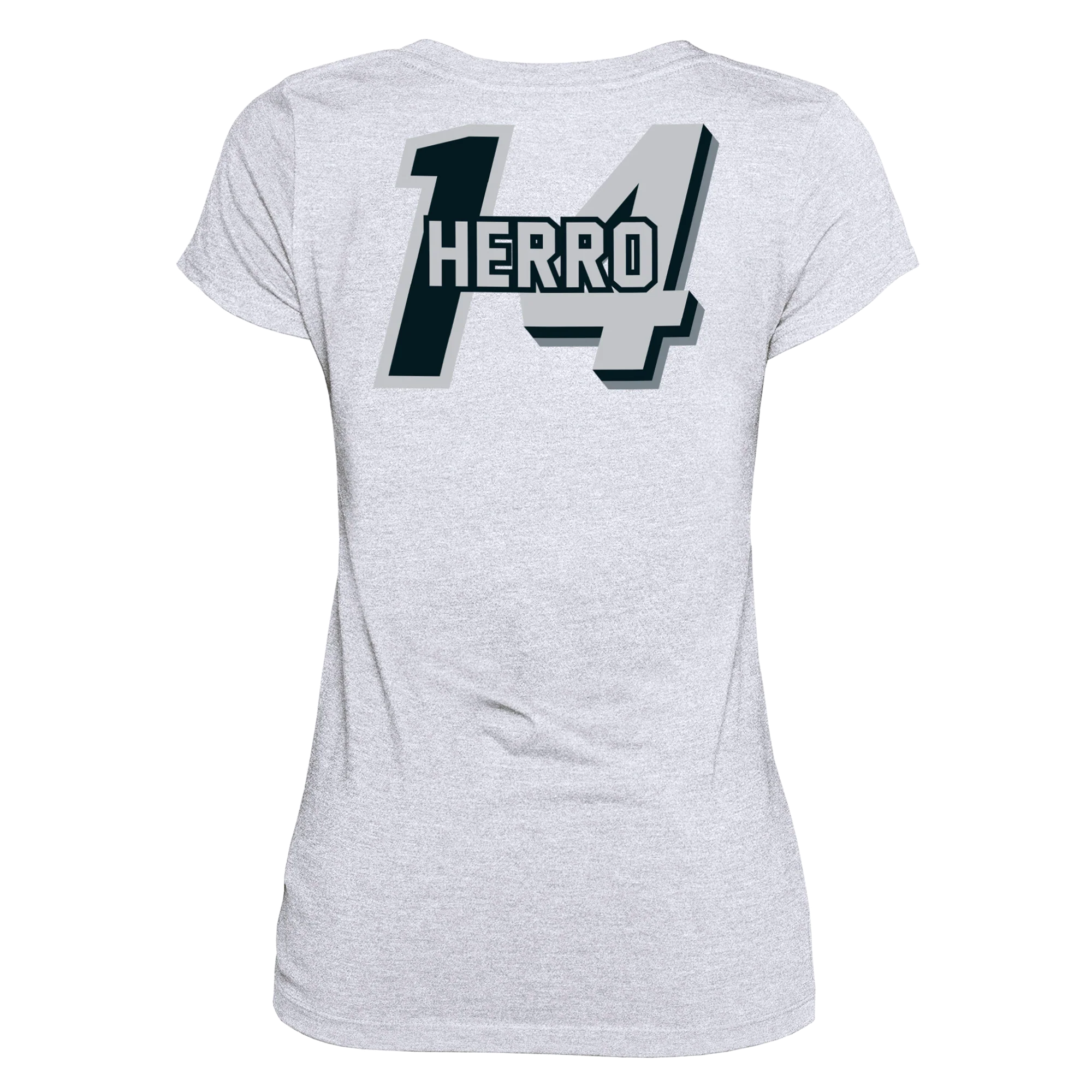 Tyler Herro New Era Miami HEAT Mashup Name & Number Women's White Tee