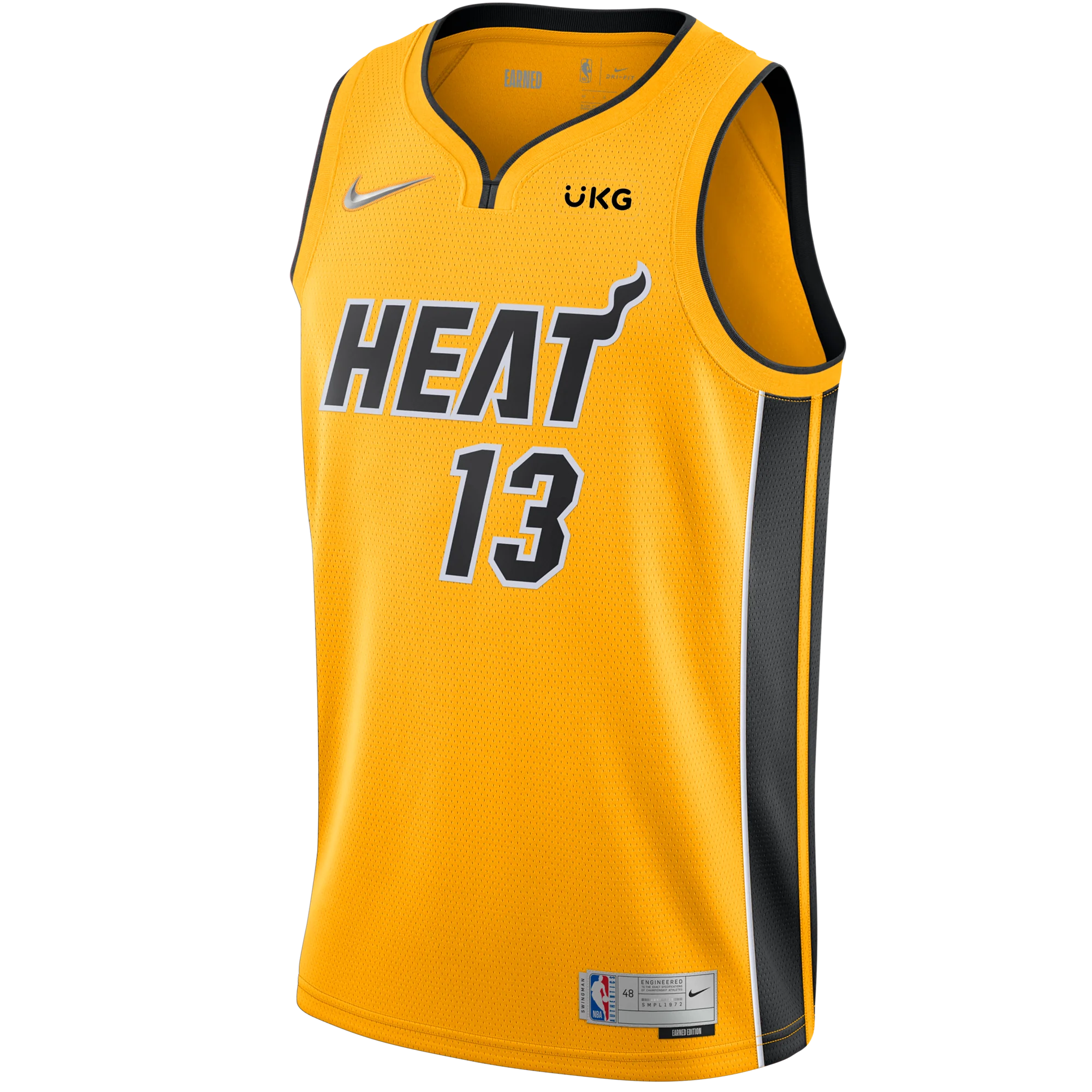 Bam Adebayo Nike Trophy Gold Swingman Jersey