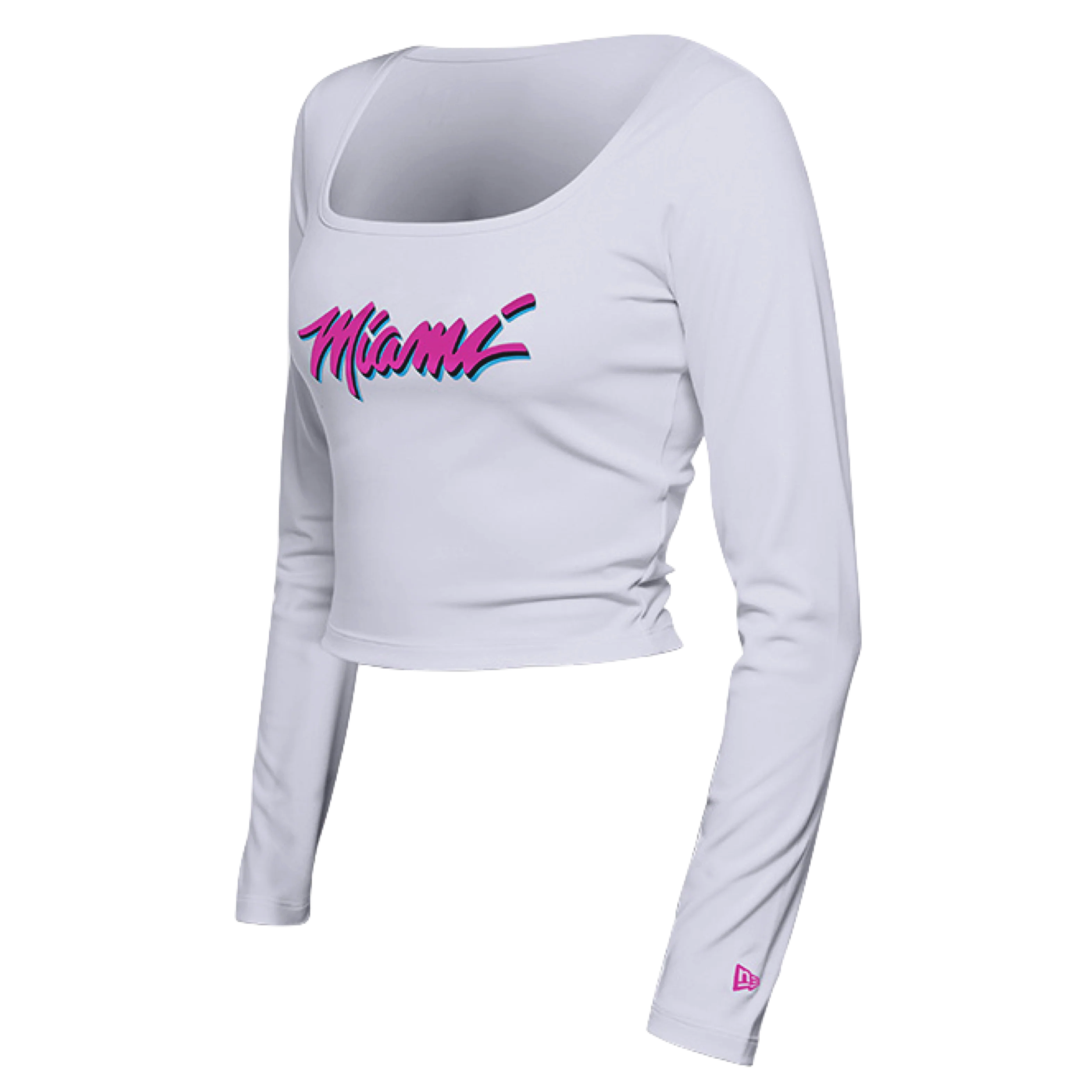 New Era Miami HEAT Original Vice Long Sleeve Cropped Tee 5 New Era Miami HEAT Original Vice Long Sleeve Cropped Tee