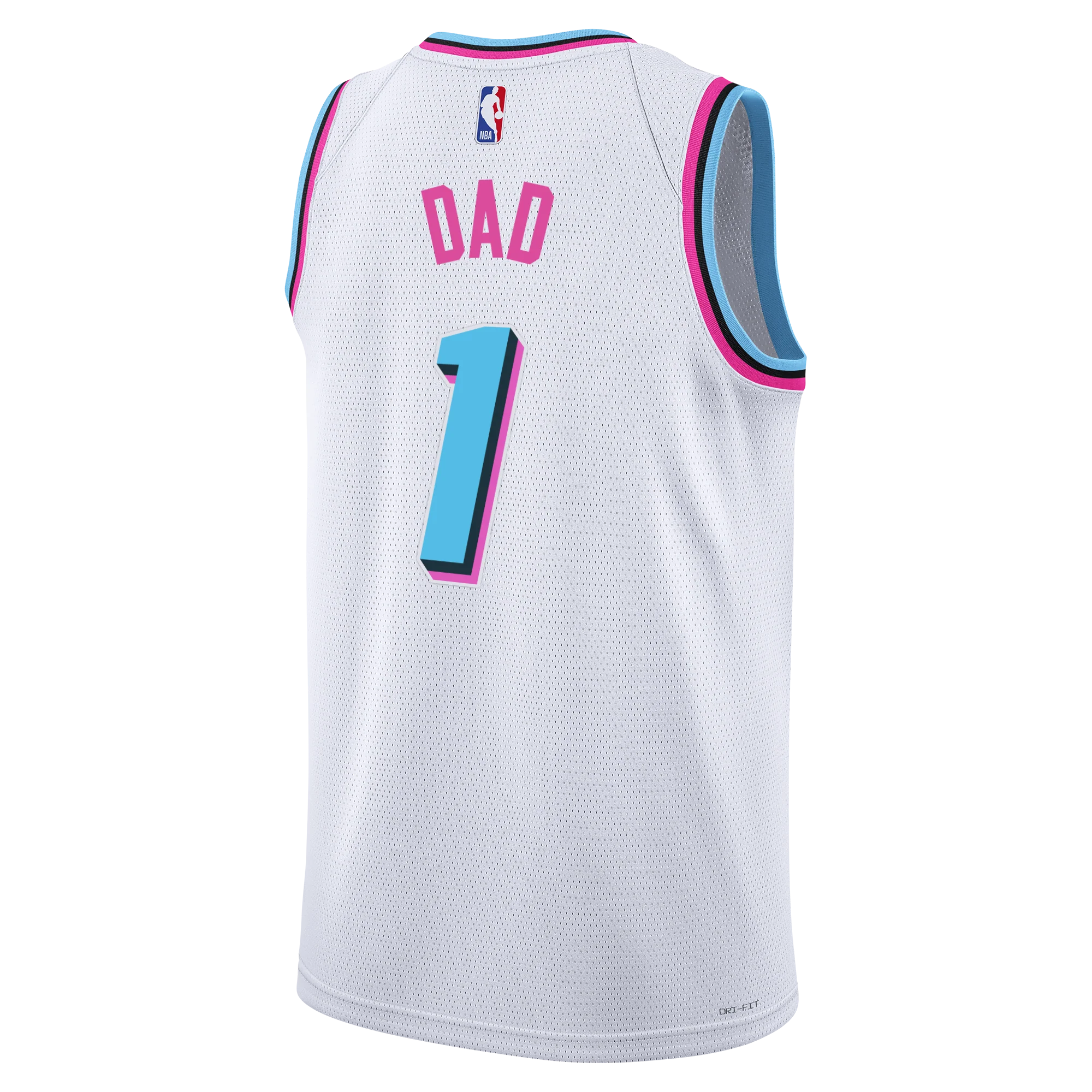 #1 Dad Nike Miami HEAT Original Vice Swingman Jersey 2 #1 Dad Nike Miami HEAT Original Vice Swingman Jersey