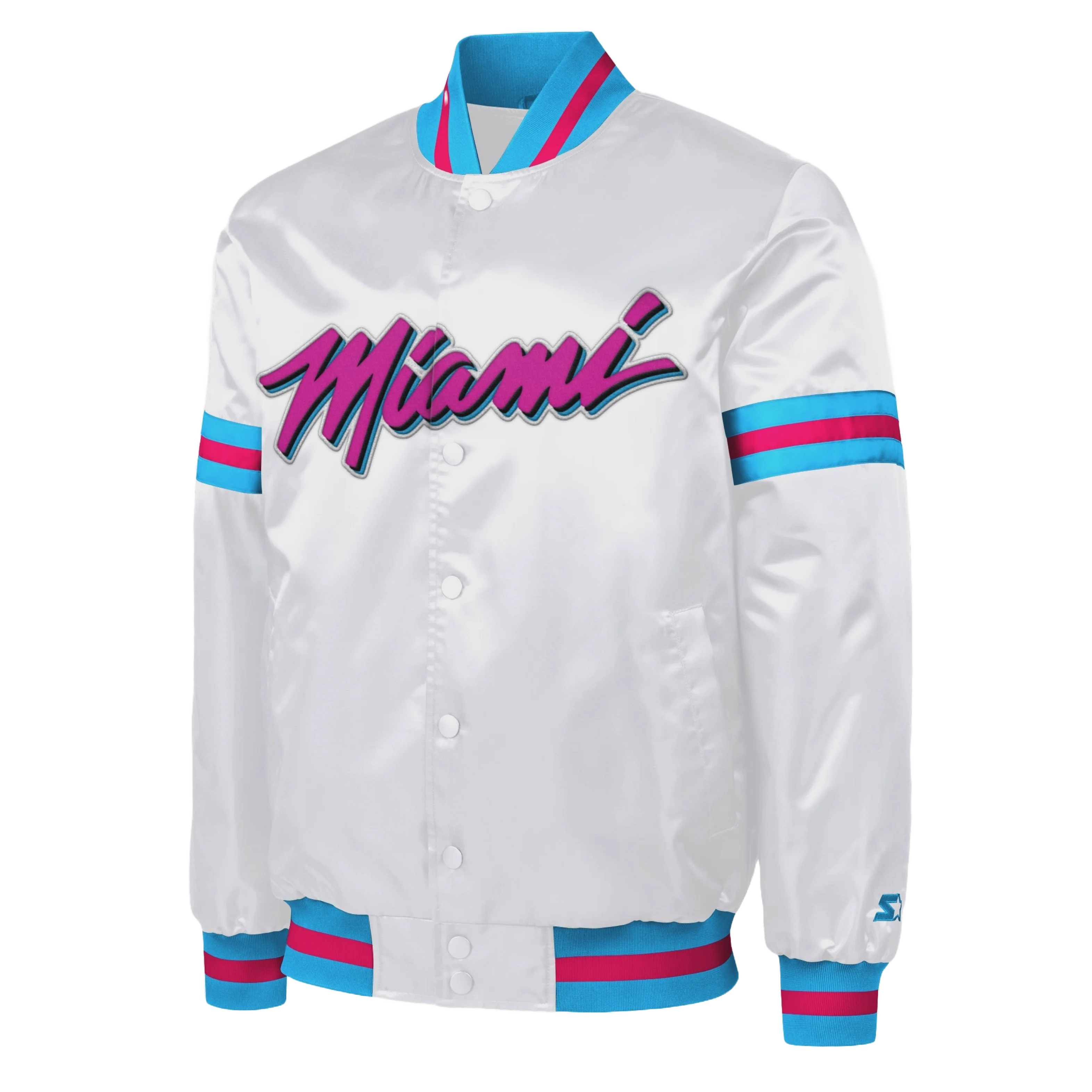 G-III Sports Miami HEAT Original Vice Varsity Starter Jacket 5 G-III Sports Miami HEAT Original Vice Varsity Starter Jacket