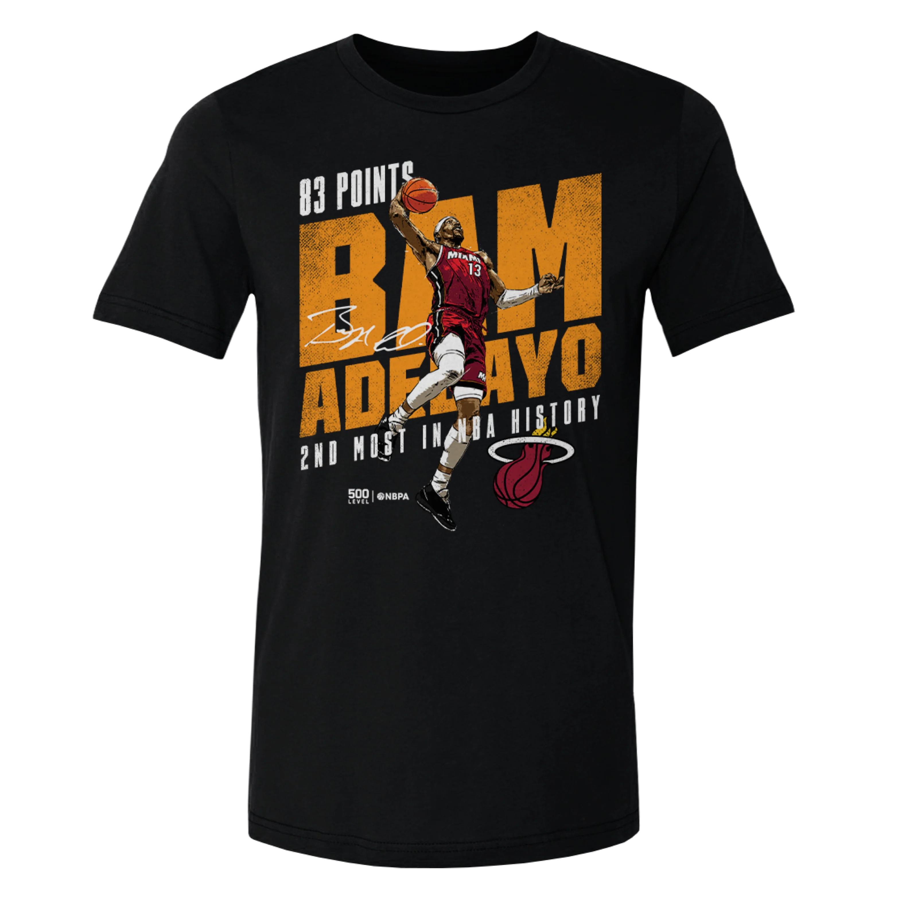 Bam Adebayo 500 Level Miami HEAT "83 Points" Tee