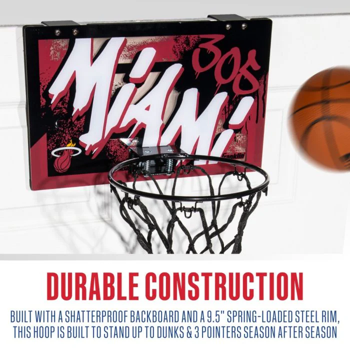 Miami HEAT Over The Door Basketball Hoop 5 Miami HEAT Over The Door Basketball Hoop