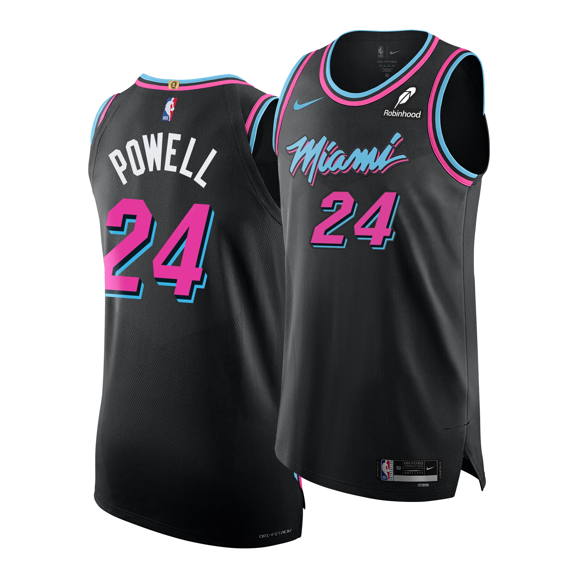 Norman Powell Nike Original Vice Nights Authentic Jersey 3 Norman Powell Nike Original Vice Nights Authentic Jersey