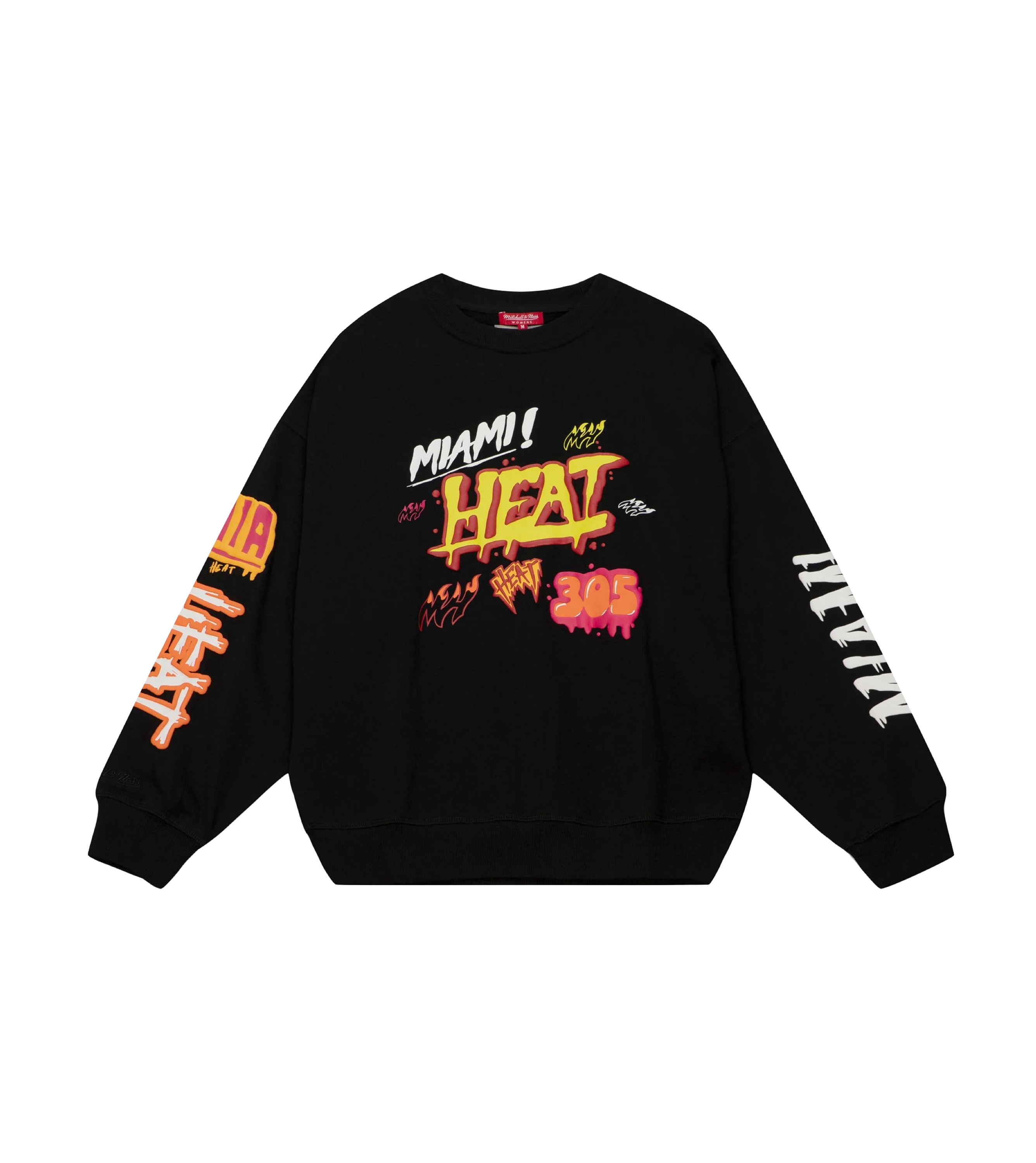 Mitchell & Ness Miami HEAT Slap Sticker Women's Crewneck